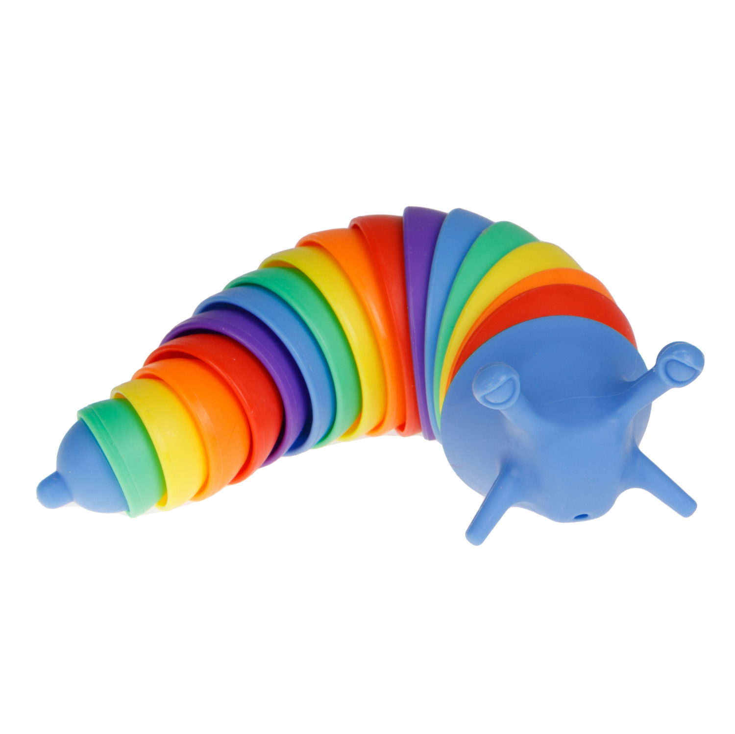Развивающая антистресс-игрушка 1TOY Гремушка «Слизняк», 6 цветов в ассортименте