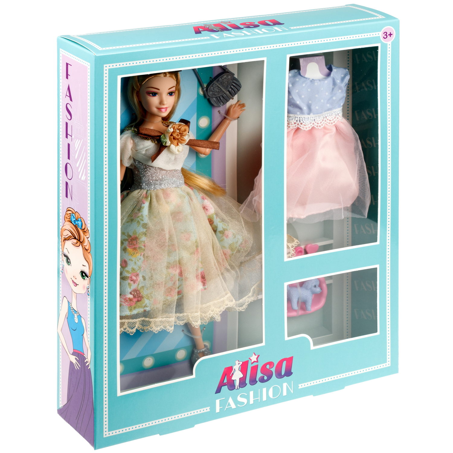 Кукла Alisa Fashion в пышном платье, с аксессурами и питомцем, 29 см