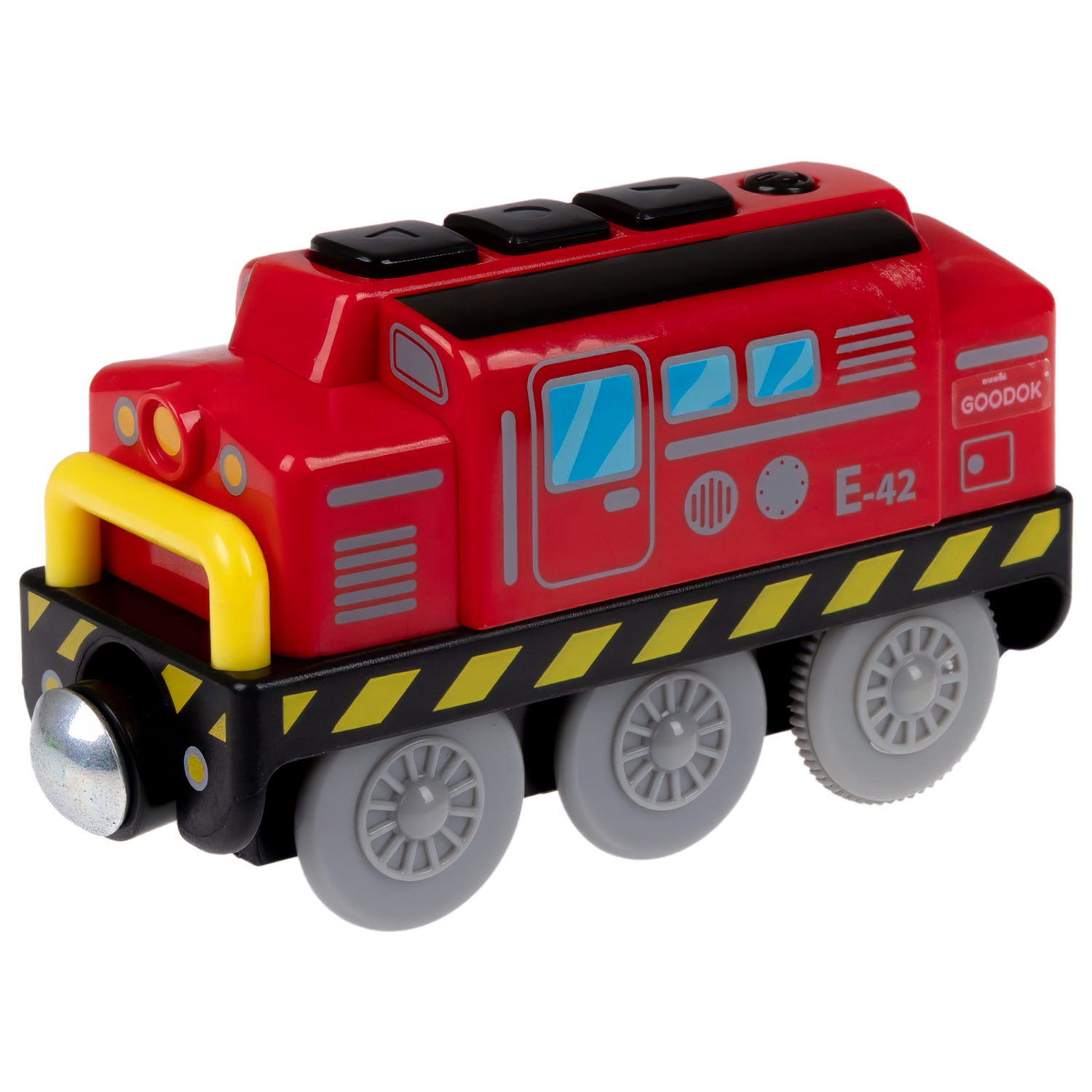 Деревянная железная дорога 1TOY GOODOK с электропоездом, 24 элемента