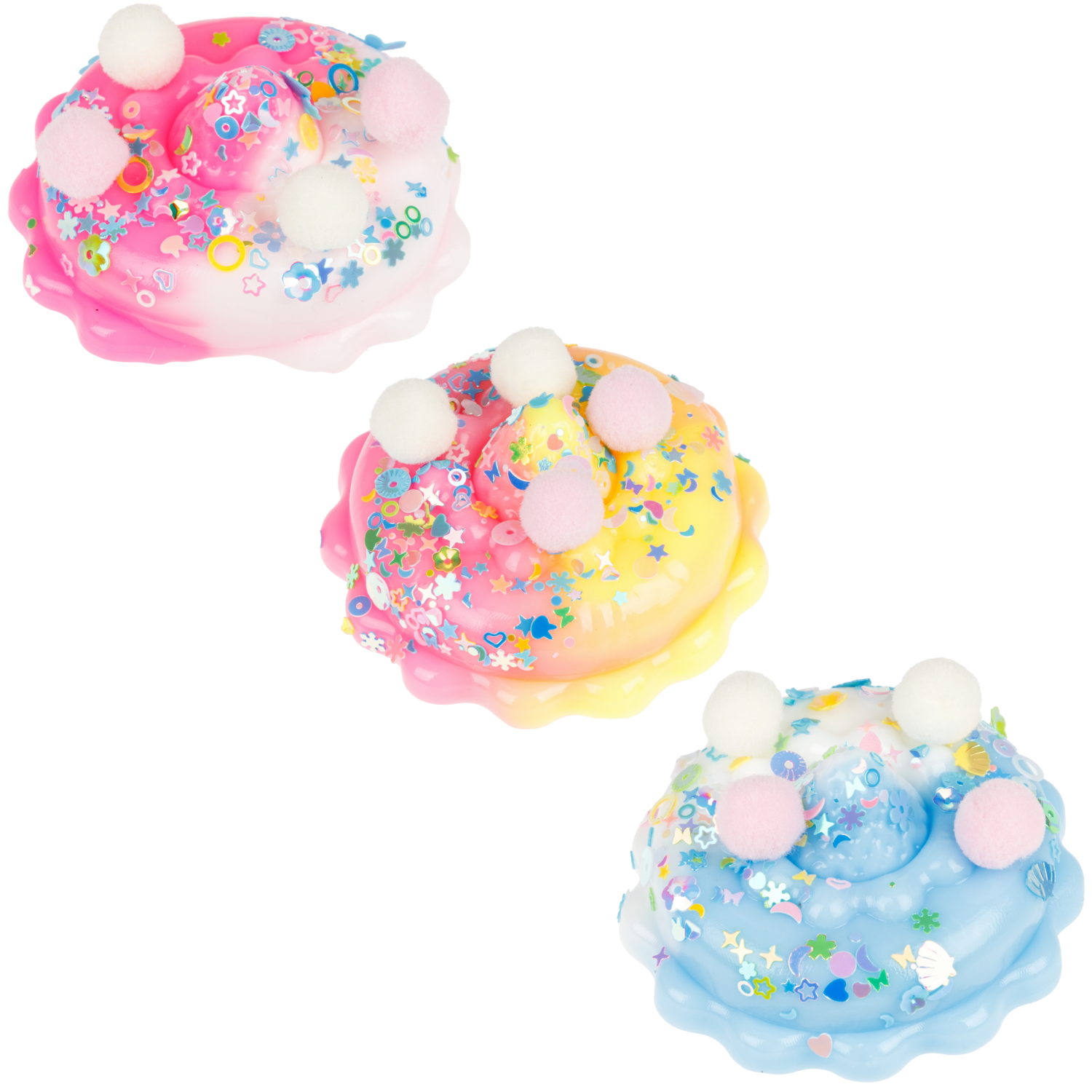 Антистресс-игрушка 1TOY Крутой замес Няшка-вкусняшка Пирожное, в ассортименте, 6х6х3 см