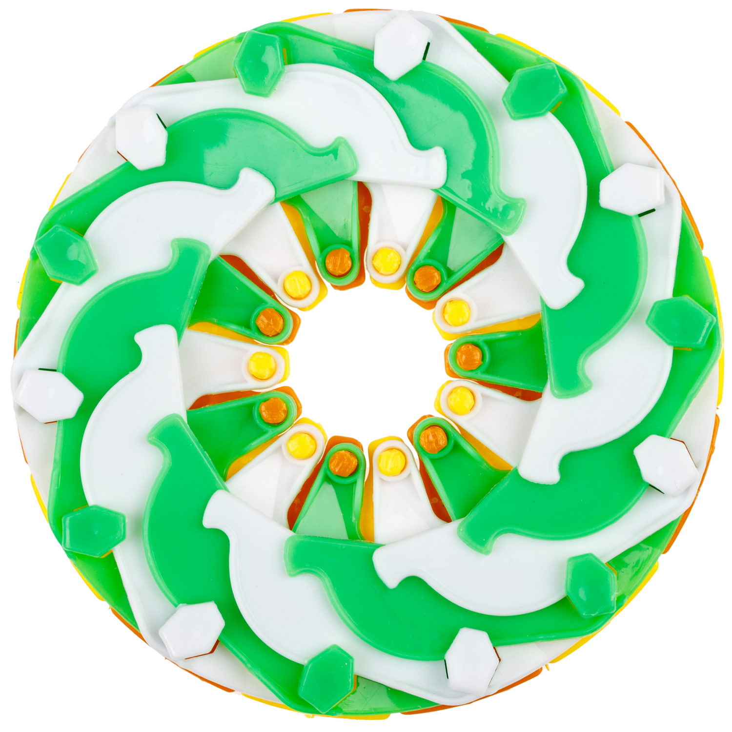 Фрисби складной 1TOY 7/14 см, двуцветный, желто-оранжевый