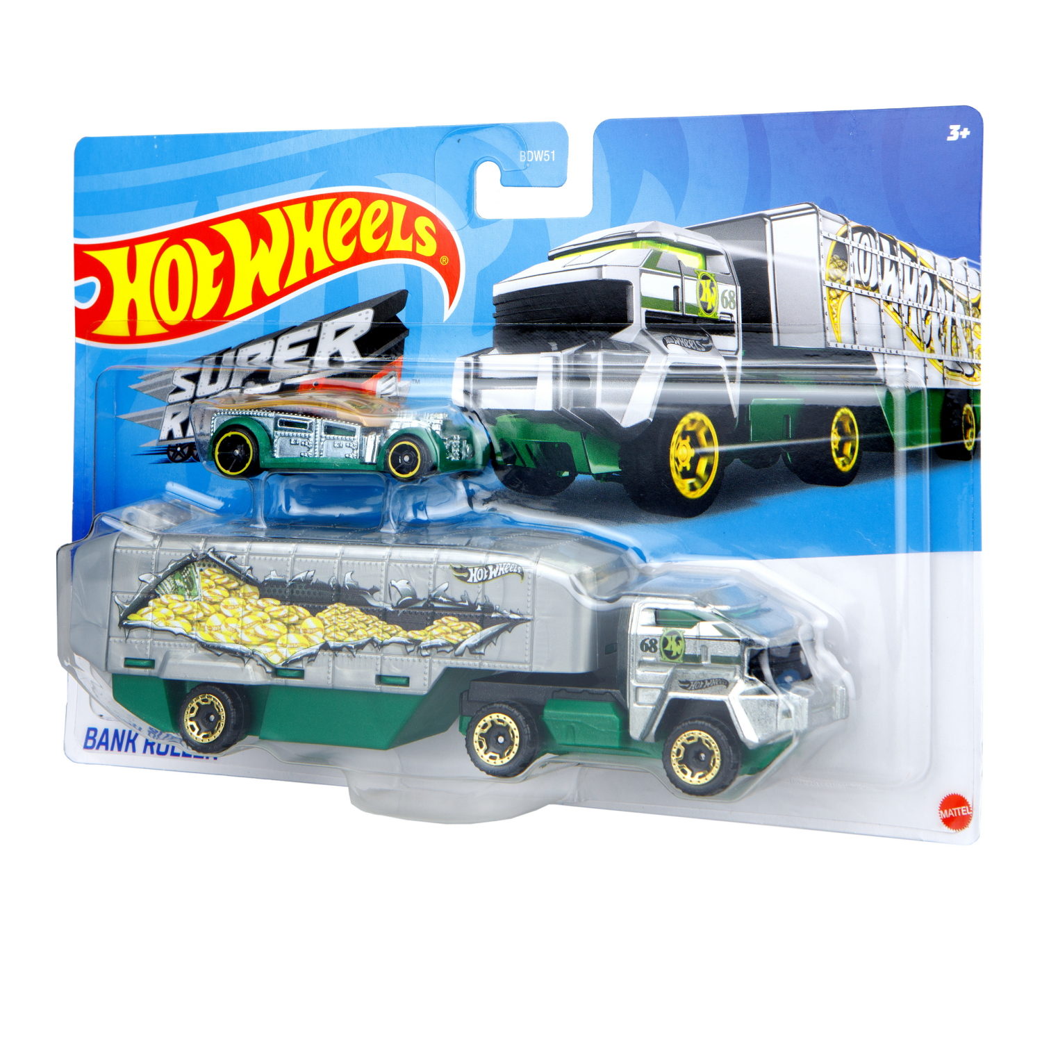 Hot wheels Набор игровой Супергрузовики со спортивными автомобилями, в асс.
