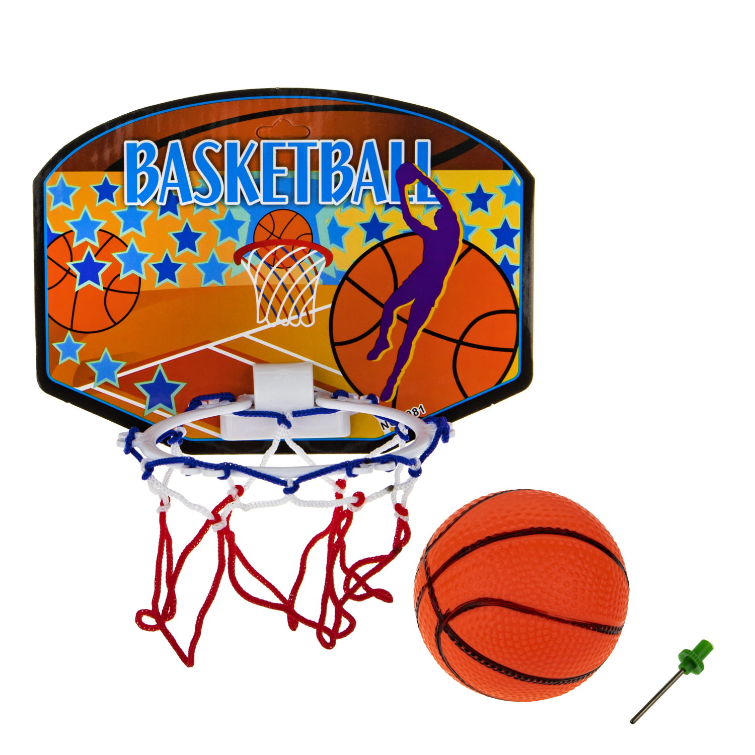 Мини-баскетбол 1TOY баскетбольный щит с кольцом и мячом