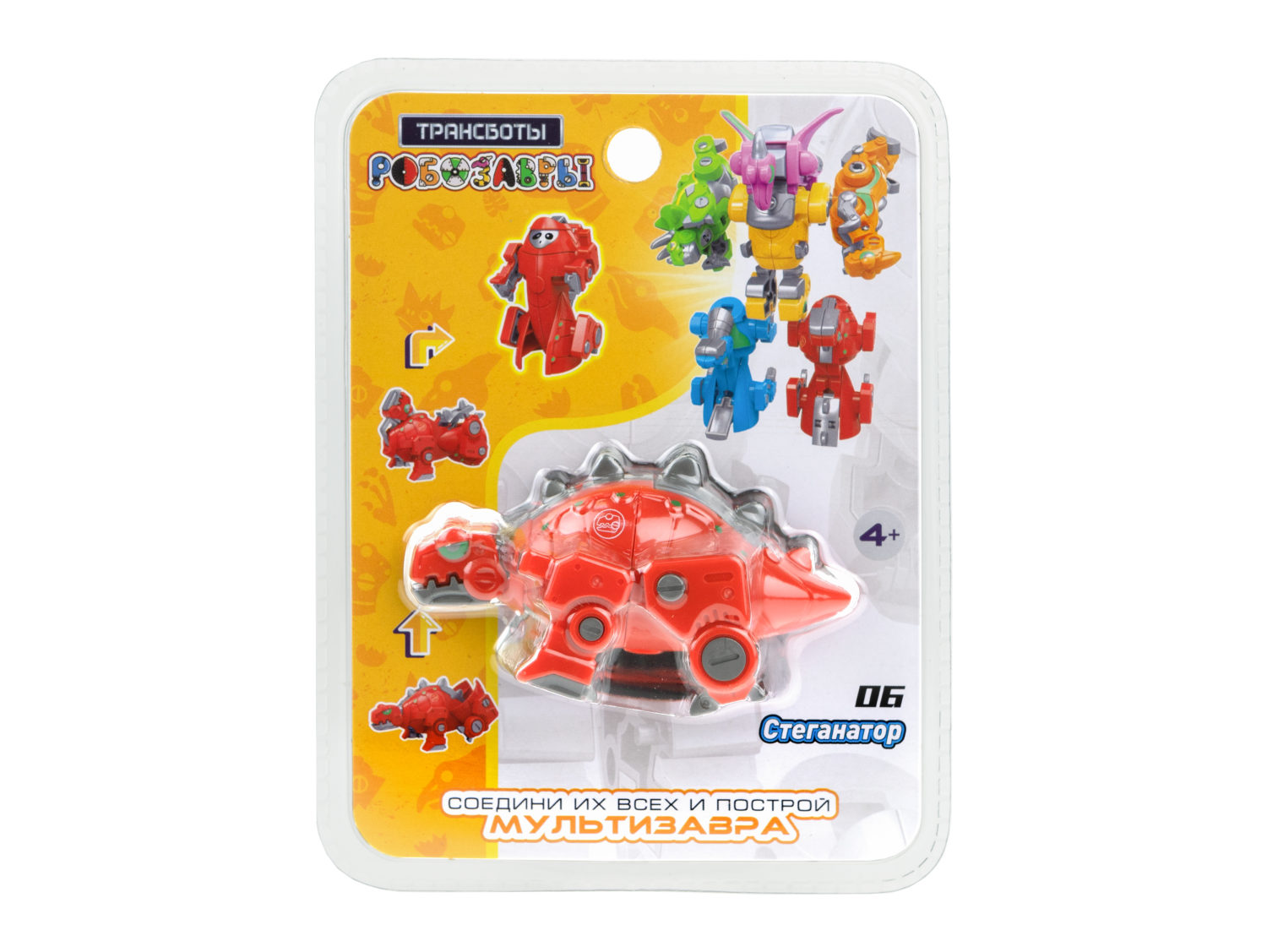 1toy Трансботы "Робозавры" (д/б 6 шт., в асс. 6 видов, из 6 шт. собирается большой робот)