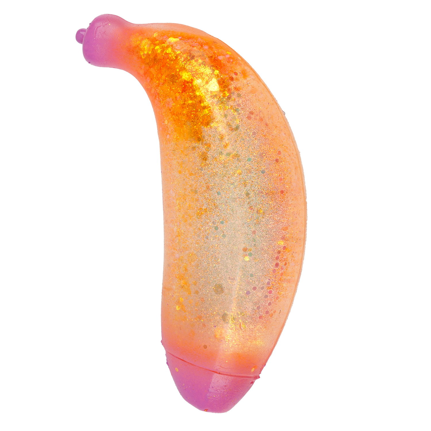 Антистресс-игрушка для рук 1TOY Крутой замес Супергель Банан с блестками, 11 см, 6 цветов в ассортименте