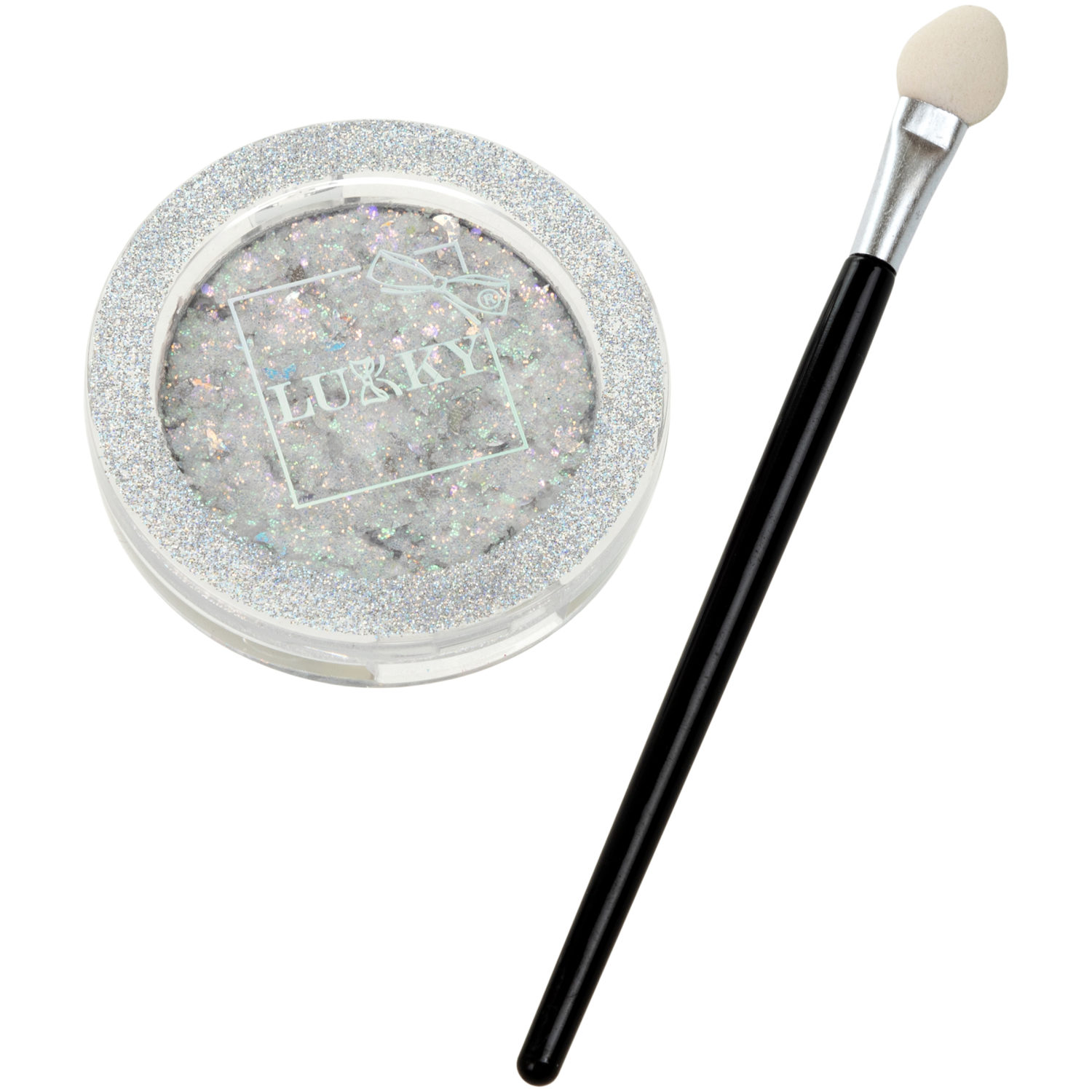 Lukky гель-тени д.век с блёстками и голограф.звёздочками,цвет сиреневый, с аппликатором,1,7 г,блистер