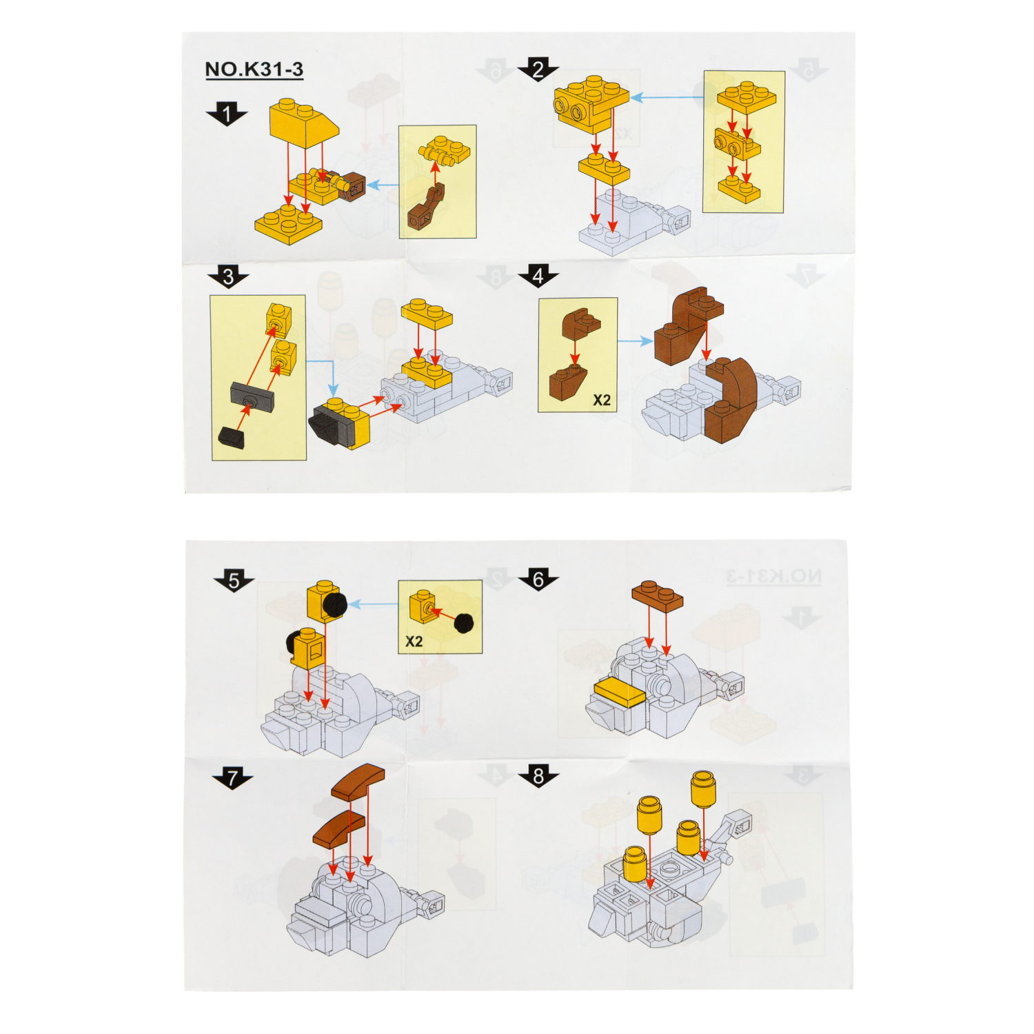Конструктор 1TOY Blockformers "Саванна",  6 видов, из 6 шт. собирается большой буйвол, 1 шт.