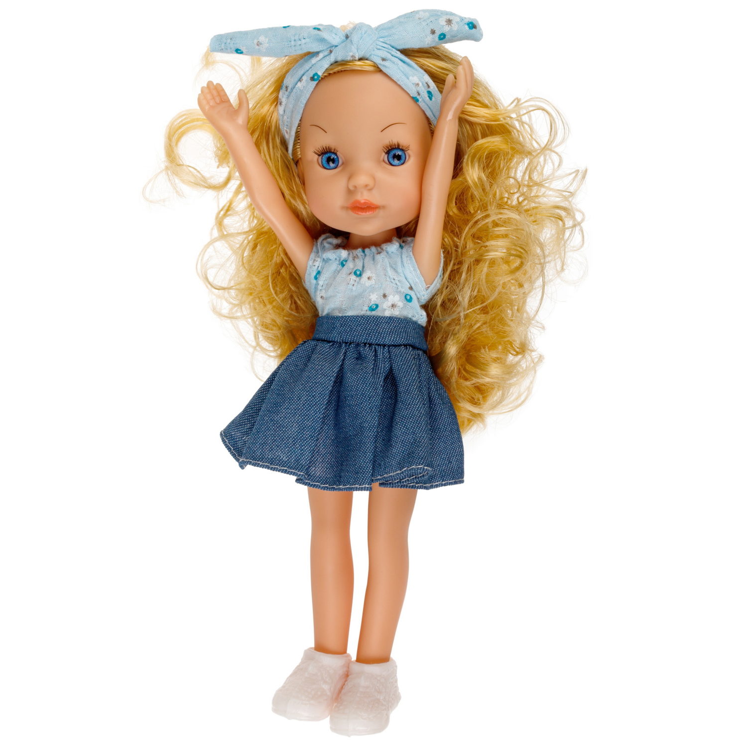 Кукла для девочки 1TOY Alisa испанский стиль, блондинка с длинными волосами, маленькая, 23 см