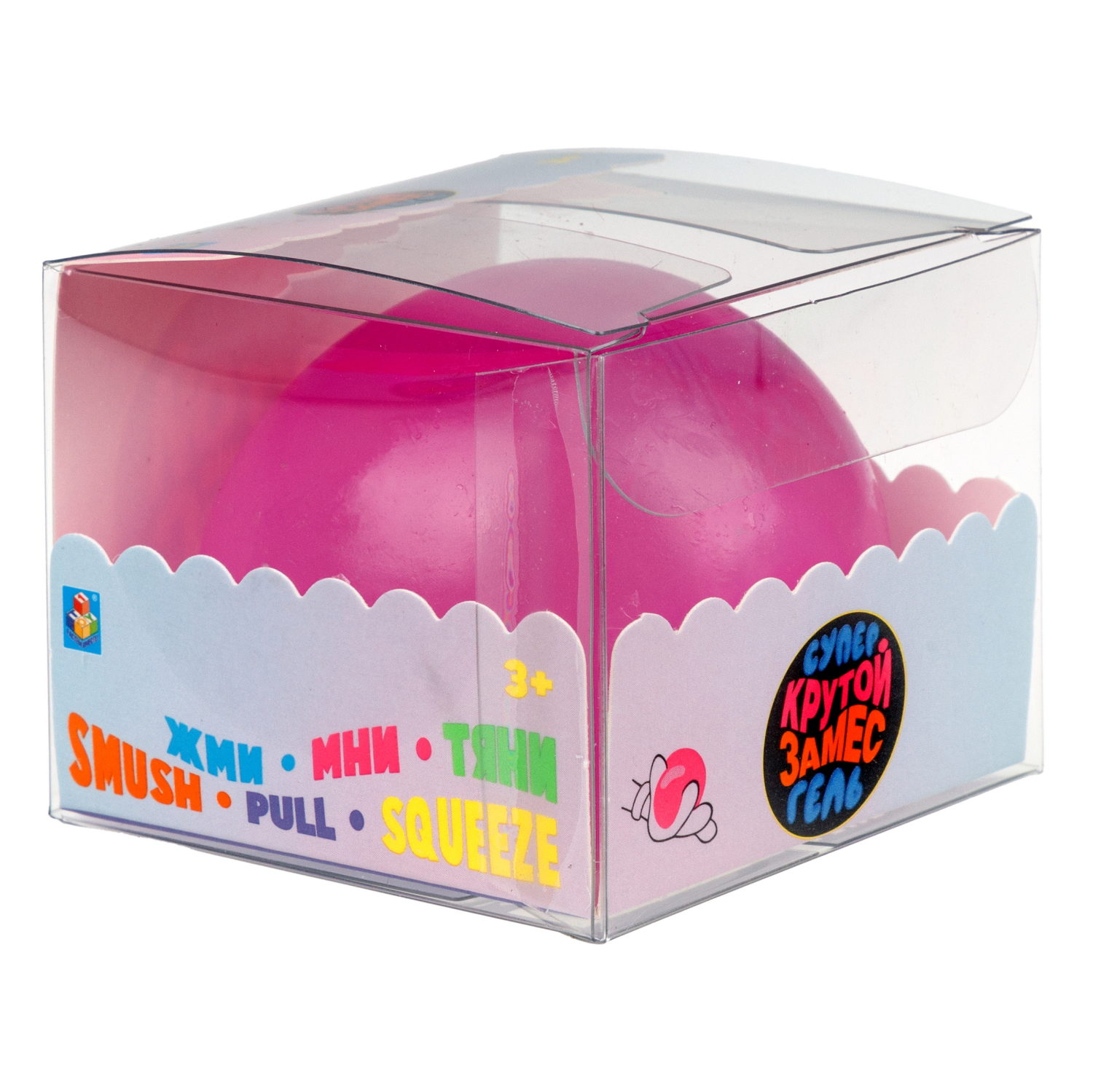 1toy Крутой замес Супергель шар матовый, 6 цветов в ассортименте, 6 см