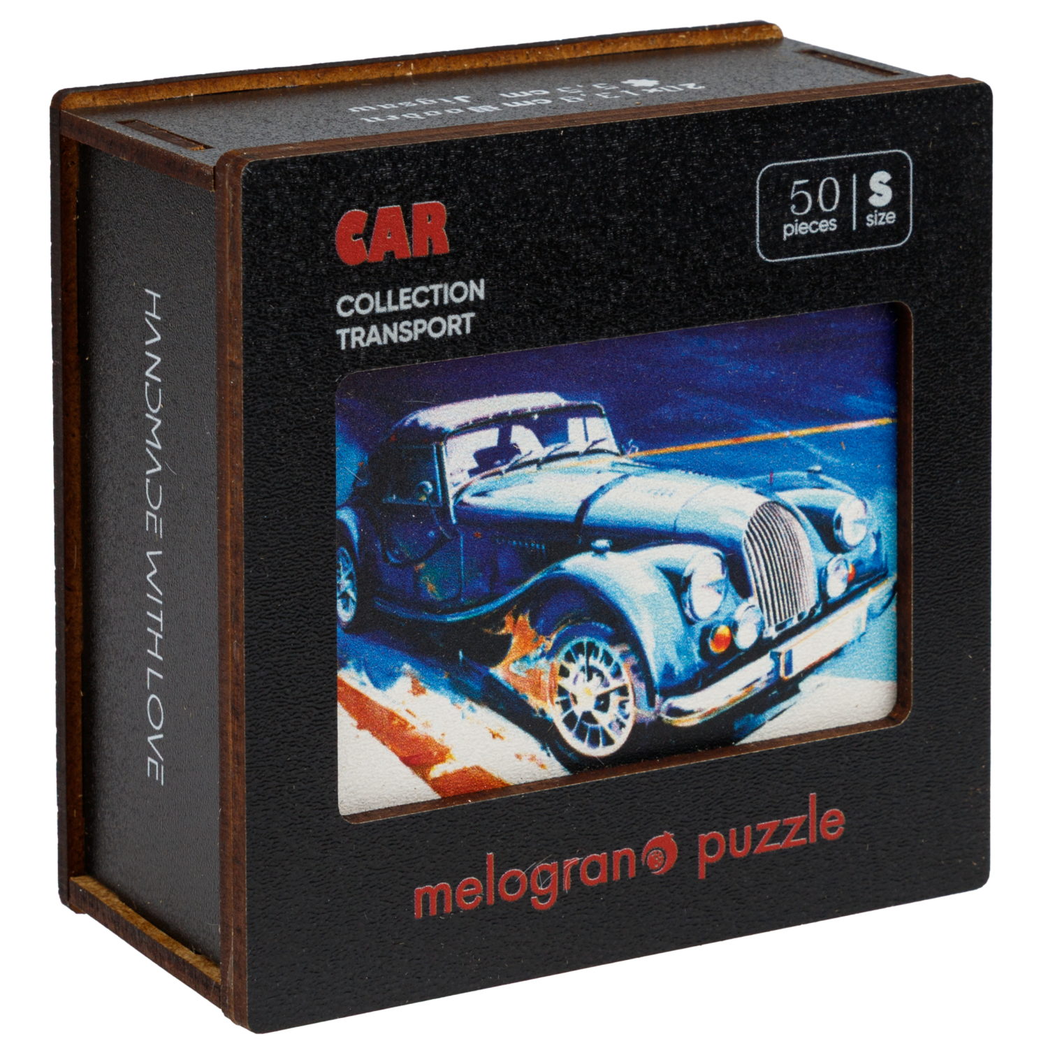 Деревянные пазлы CollectionTransport Автомобиль классический, 50 деталей, 20х13,9 см