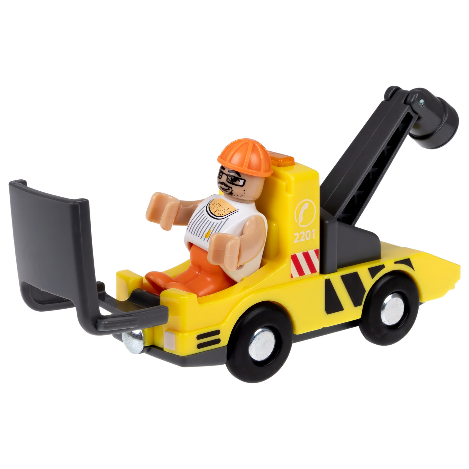 Деревянная железная дорога 1TOY GOODOK с электропоездом, 57 элементов