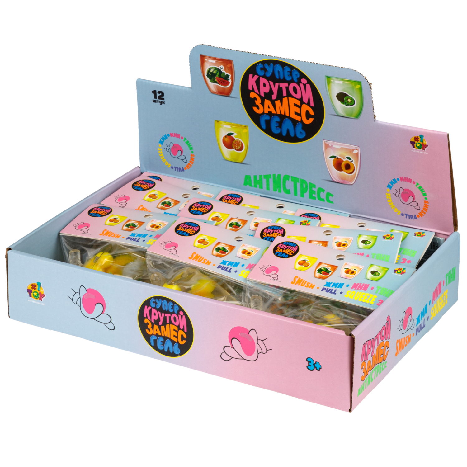 Антистресс-игрушка 1TOY Крутой замес Супергель Напитки, в ассортименте, 10,5х6х6 см