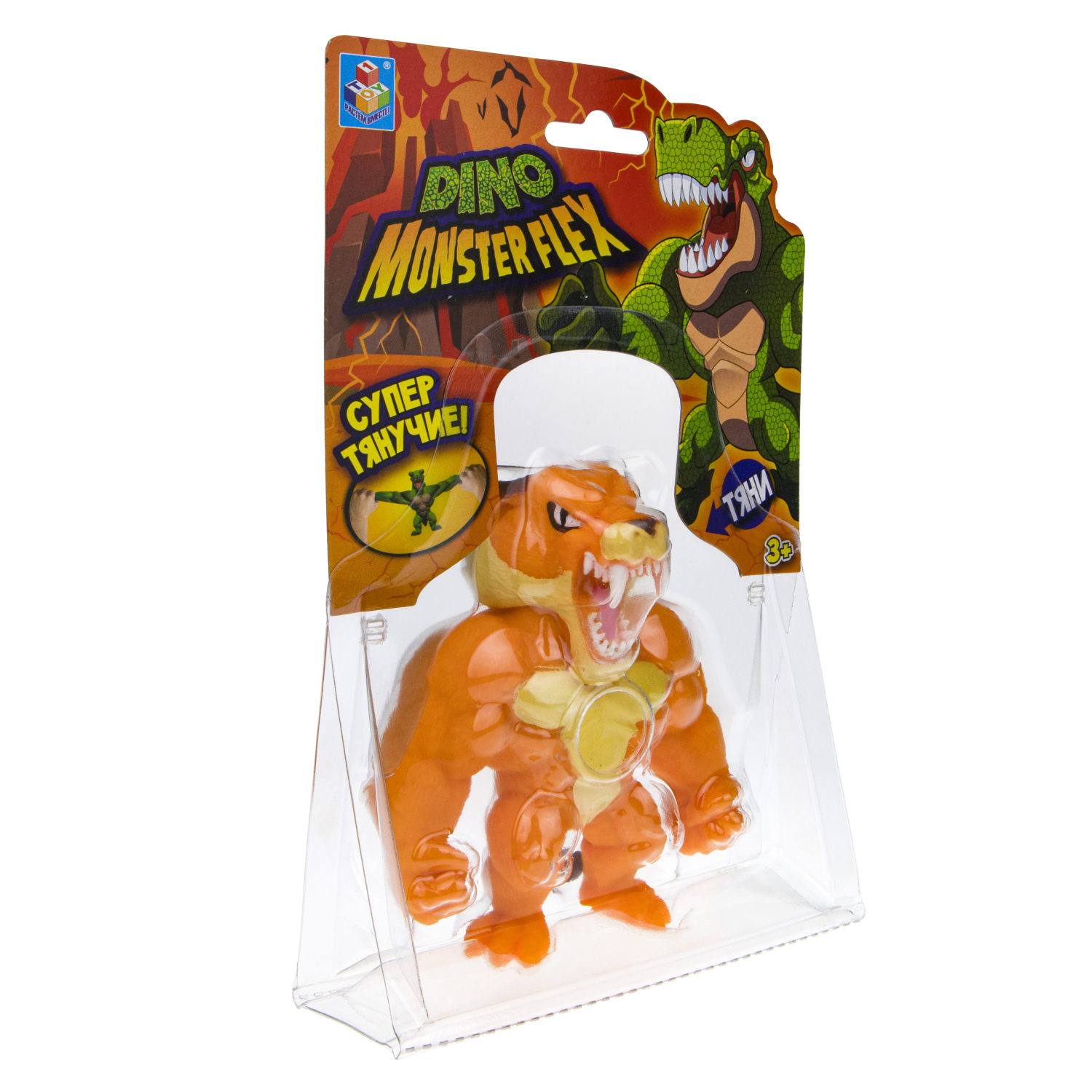1TOY MONSTER FLEX DINO, тянущиеся фигурки 14см, 14 видов в ассортименте