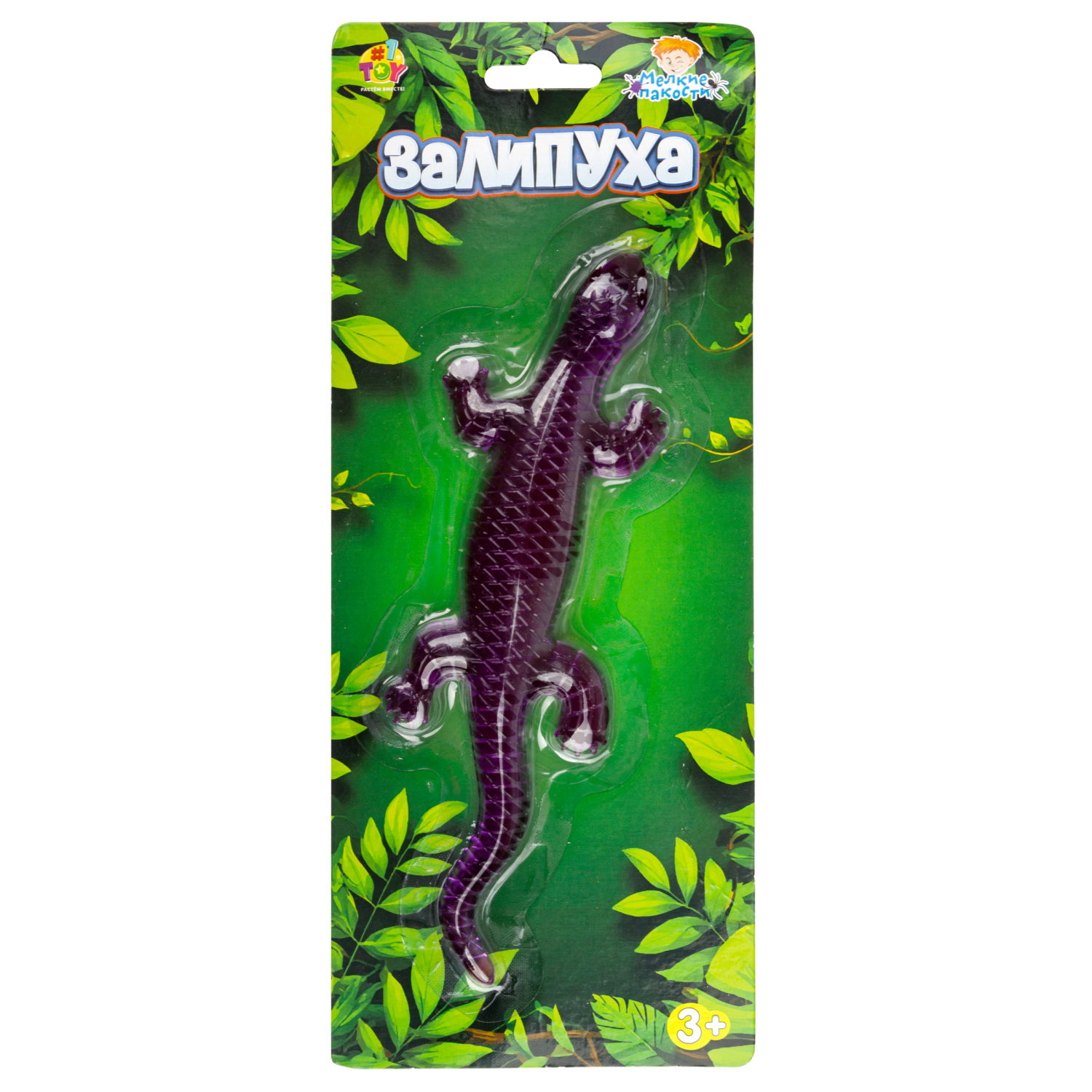 Жмяка липучая 1TOY Залипуха Ящерица, лизун