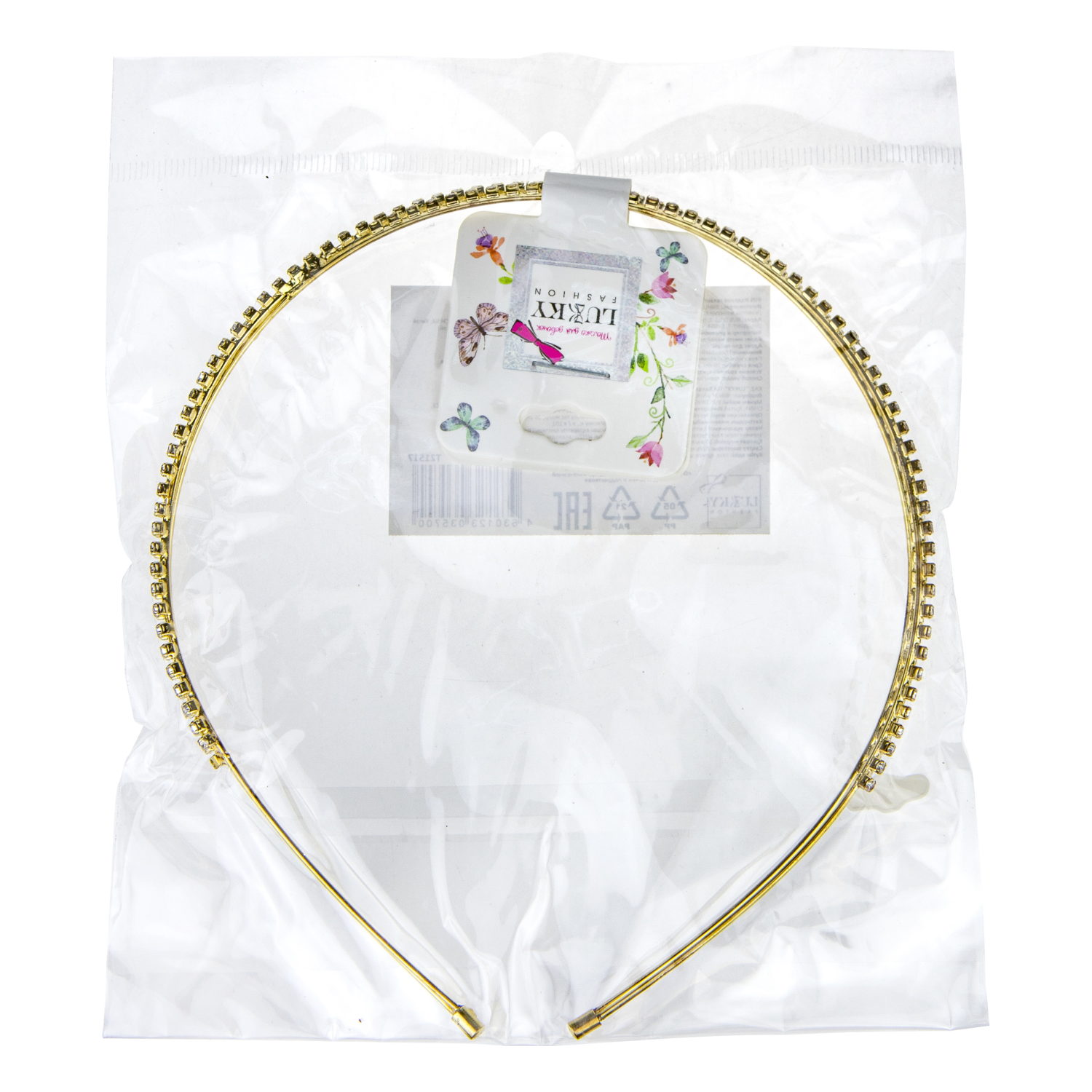 Lukky Fashion ободок, стразы, 1 шт