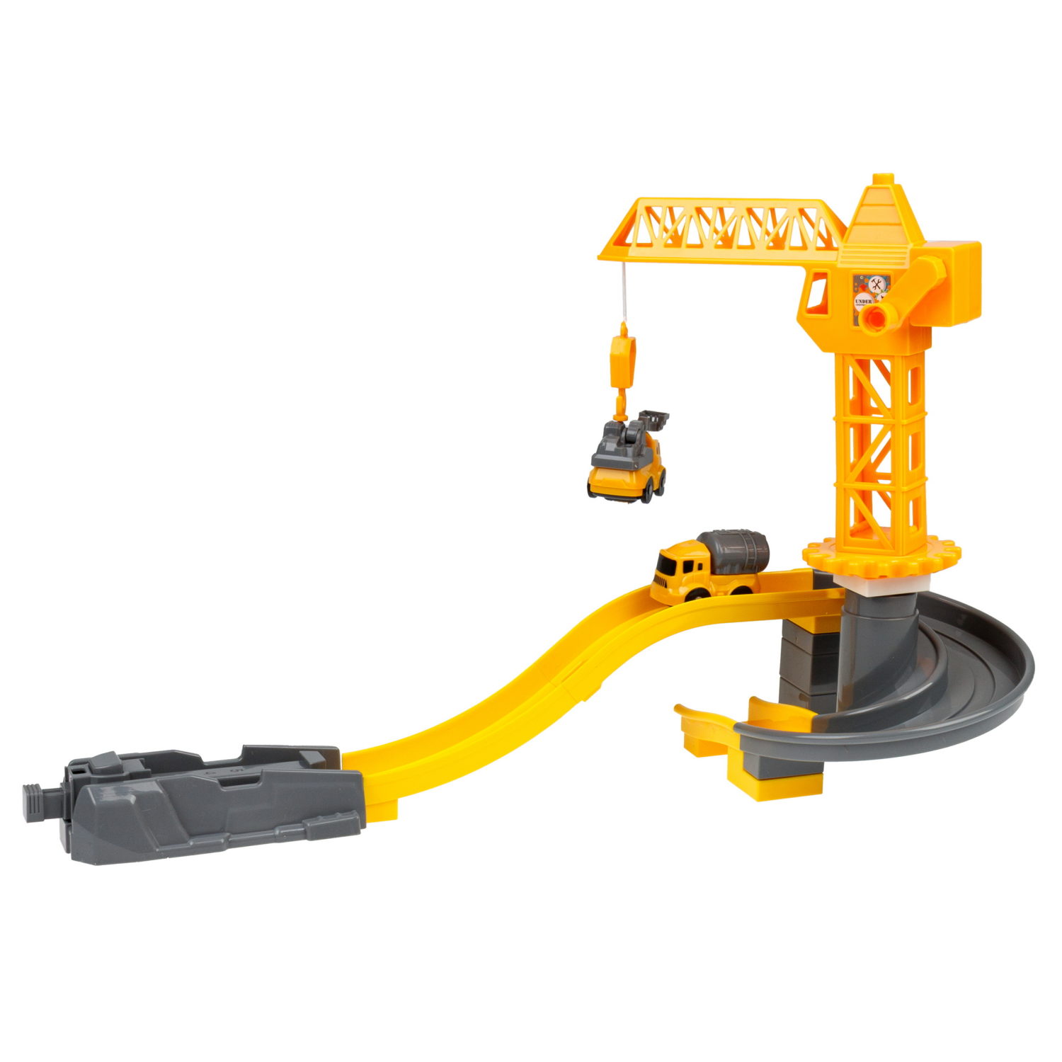 Парковка для машинок 1TOY Транспаркинг Строительный участок, автотрек с машинками