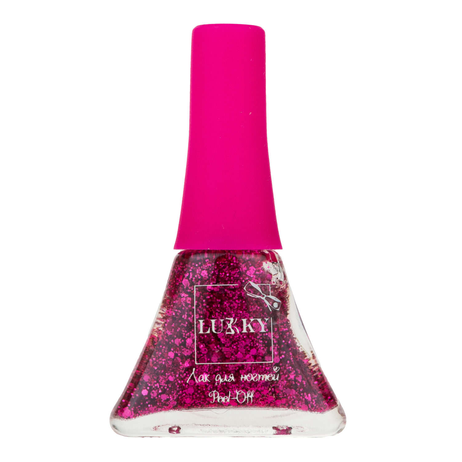 Детский лак для ногтей на водной основе с блестками Lukky, Конфетти, безопасный, цвет 03К, фуксия, блистер, 5,5 мл
