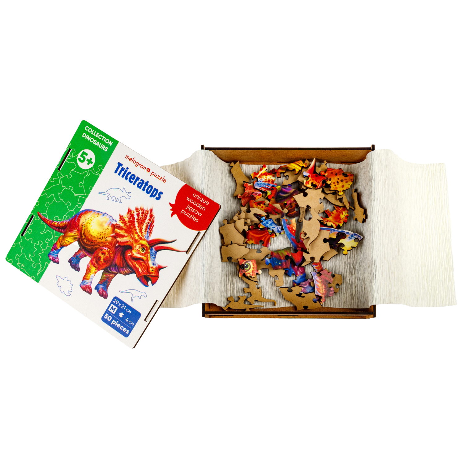 Пазлы Collection Dinosaurs Трицератопс, 50 деталей
