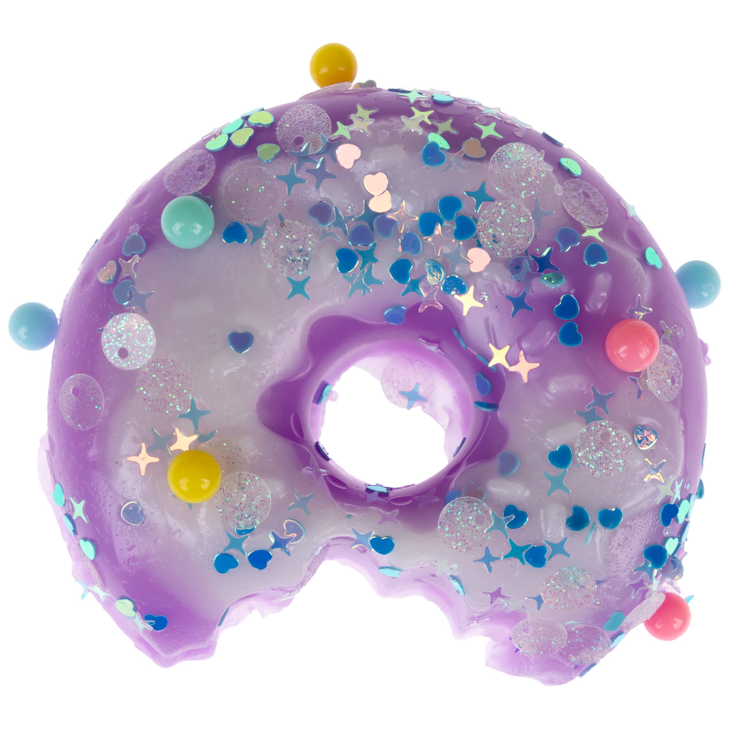 Игрушка-антистресс 1TOY Крутой замес «Няшка-вкусняшка», «Пончик надкусанный с посыпкой», с колокольчиком, в ассортименте