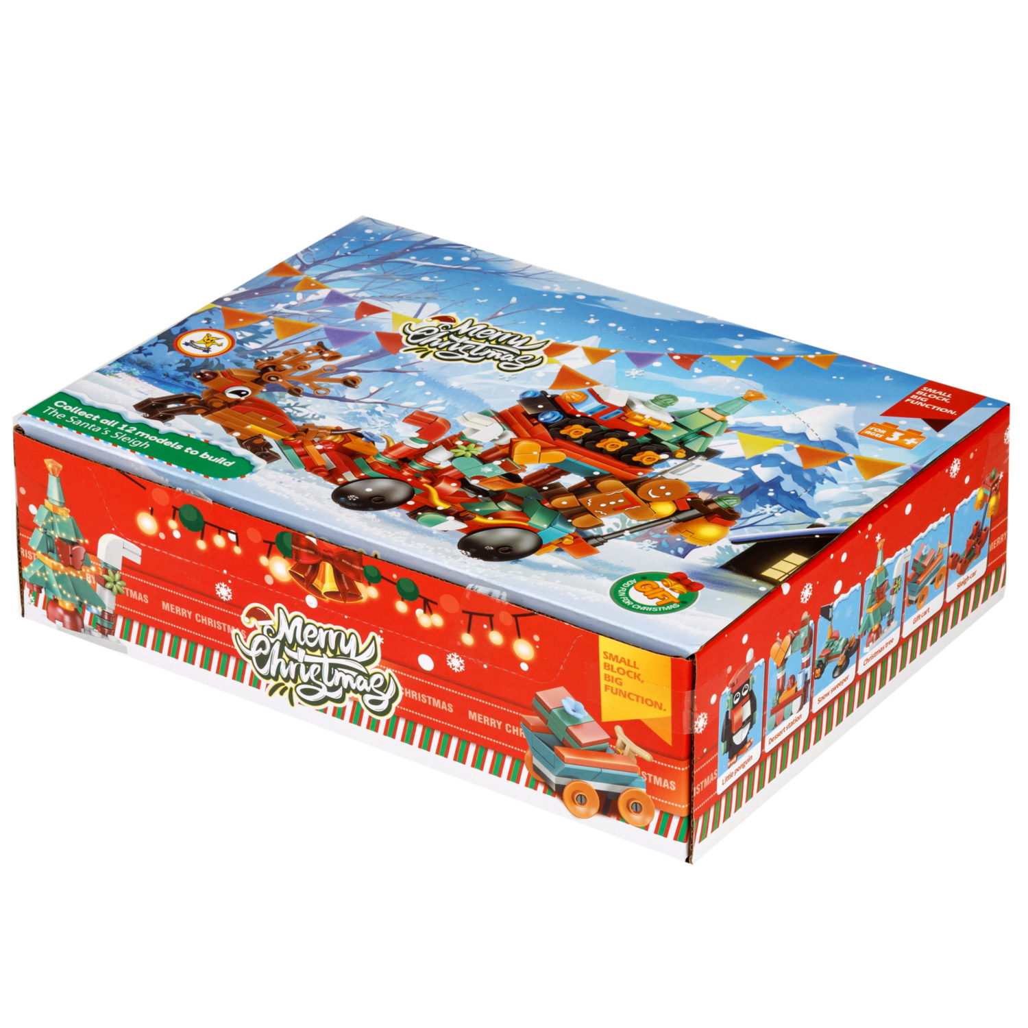 Конструктор 1TOY Blockformers "Рождество" 12 видов,  от 22 до 46 деталей