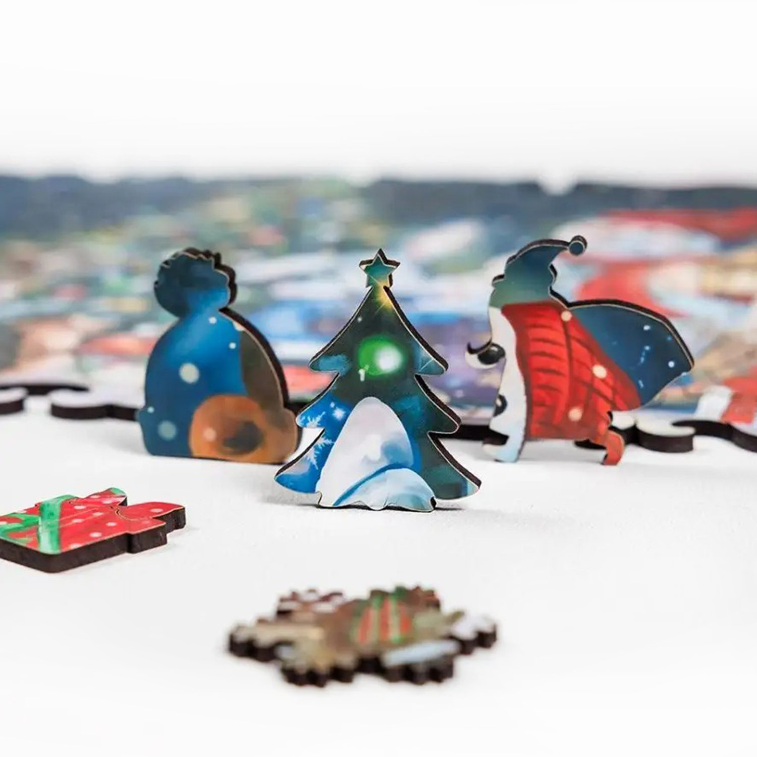 Деревянные пазлы Collection Animation Новый год в лесу, 100 деталей, 20х28,7 см