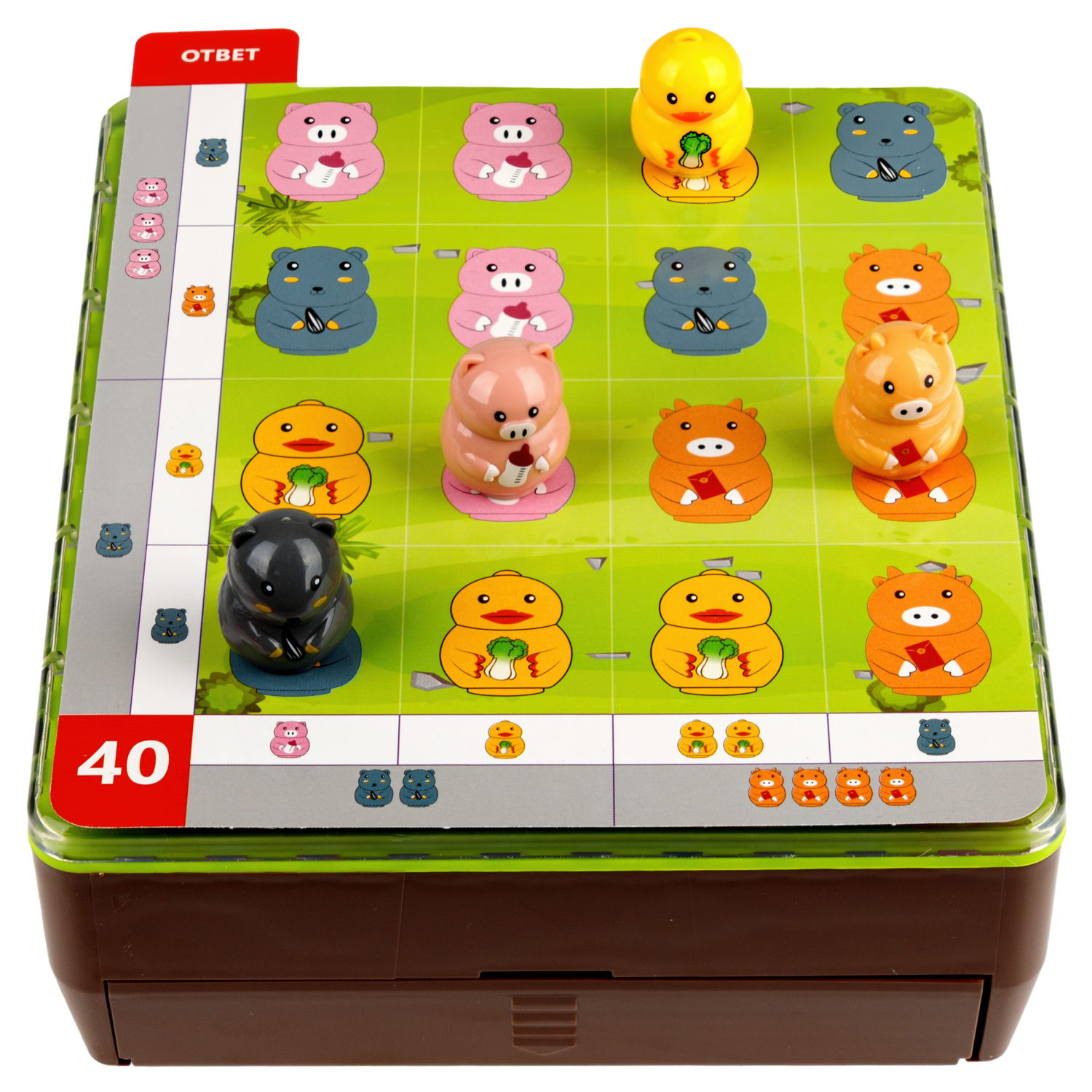 Игра головоломка 1TOY IQ Тренинг ЗооШахматы