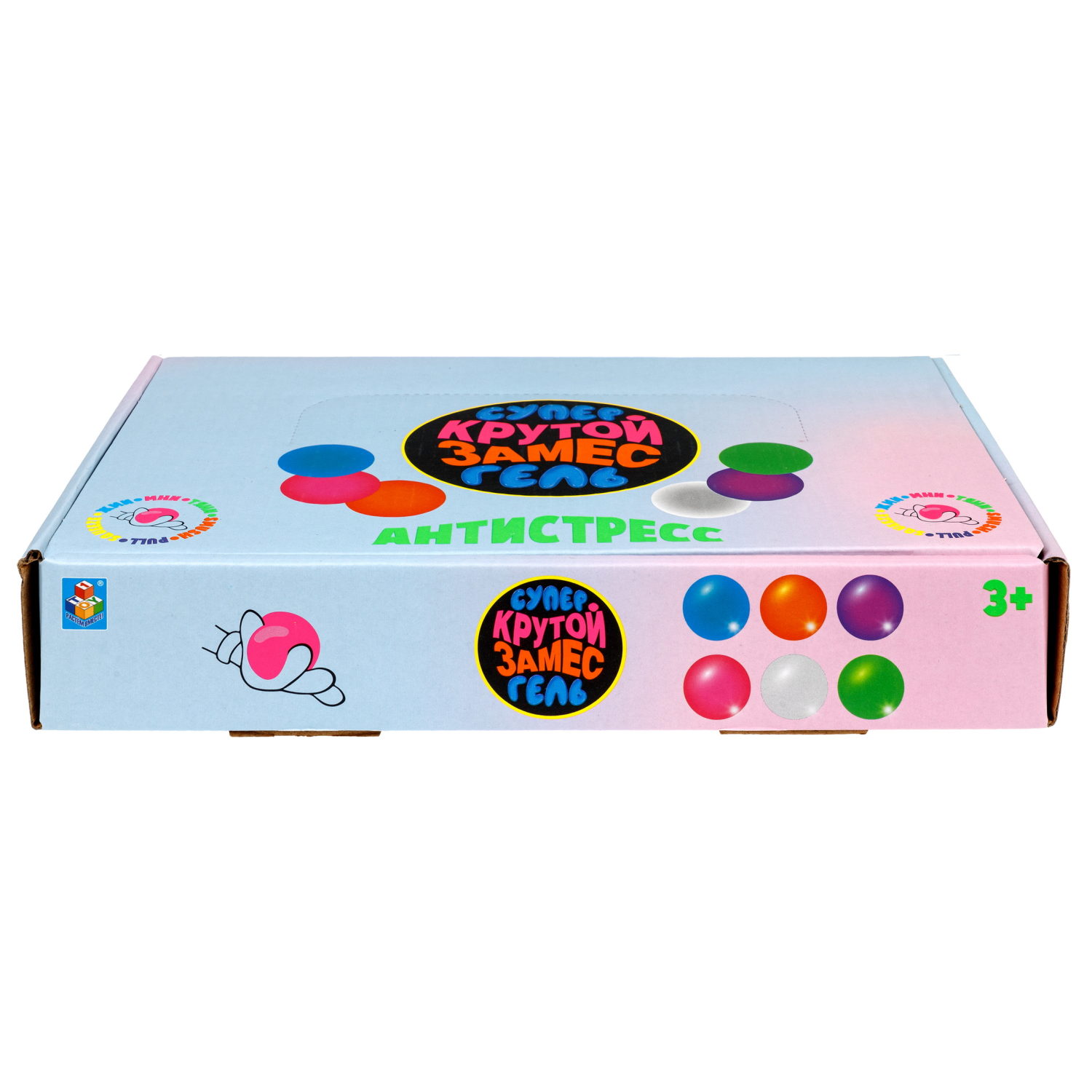 1toy Крутой замес Супергель шар матовый, 6 цветов в ассортименте, 4 см