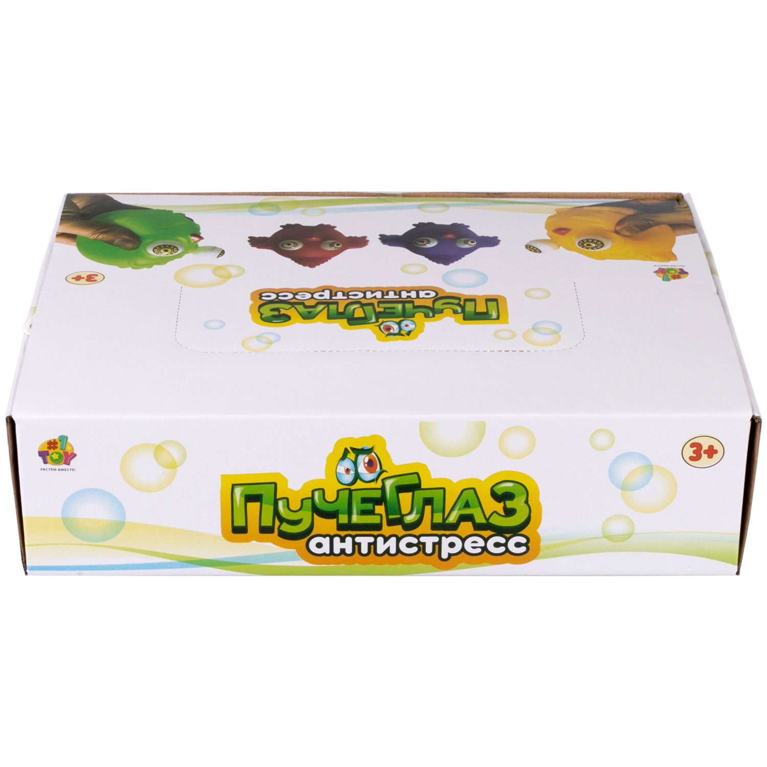 1TOY Пучеглаз-антистресс "Птицы" 7х6x5 см, 6 цветов в ассортименте