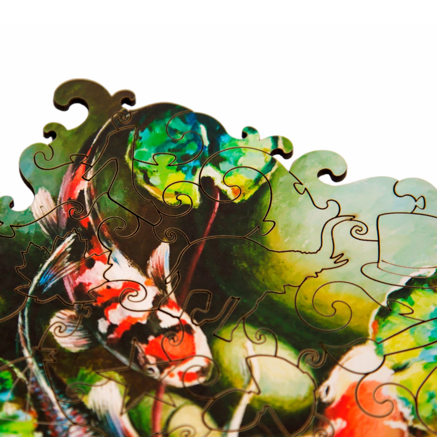 Деревянные пазлы Collection Art Елена Брижеватая, Рыбы в пруду, 105 деталей, 20х28,7 см