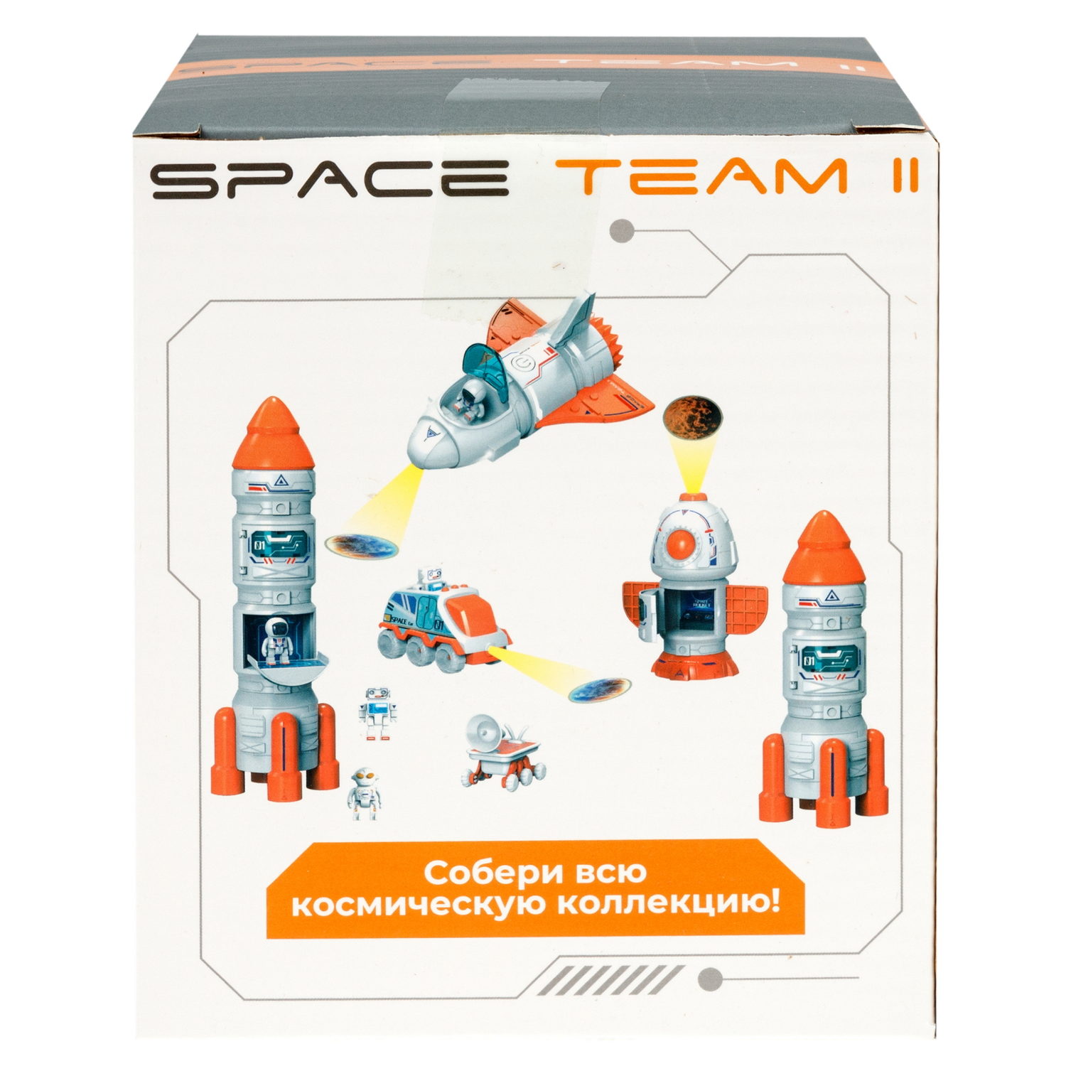 1TOY SPACE TEAM II спускаемый аппарат, в комплекте 3 космонавта, световые эффекты