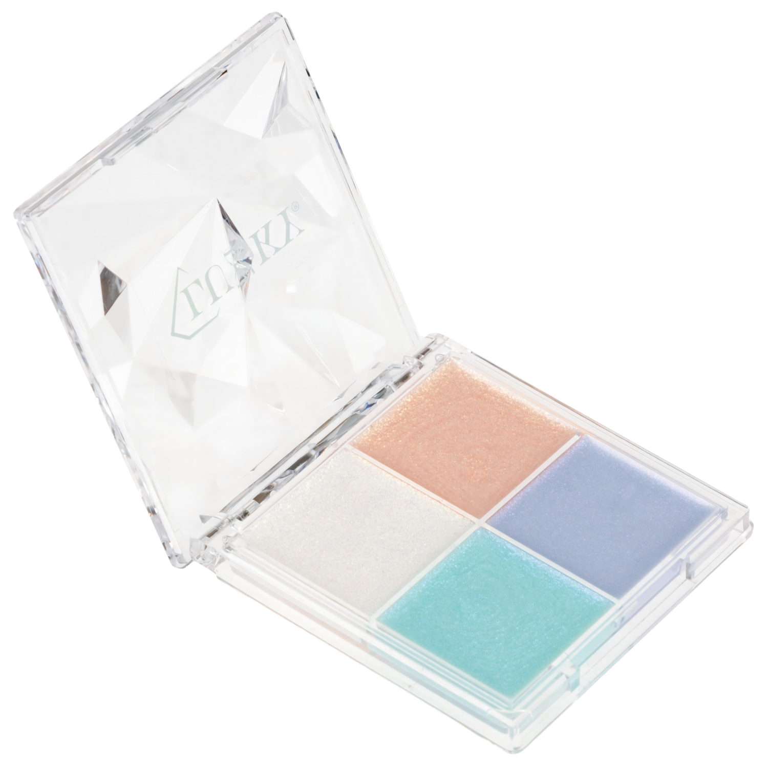 Крем-тени для век с блёстками Lukky Diamond ,4 цвета, аппликатор,6 г