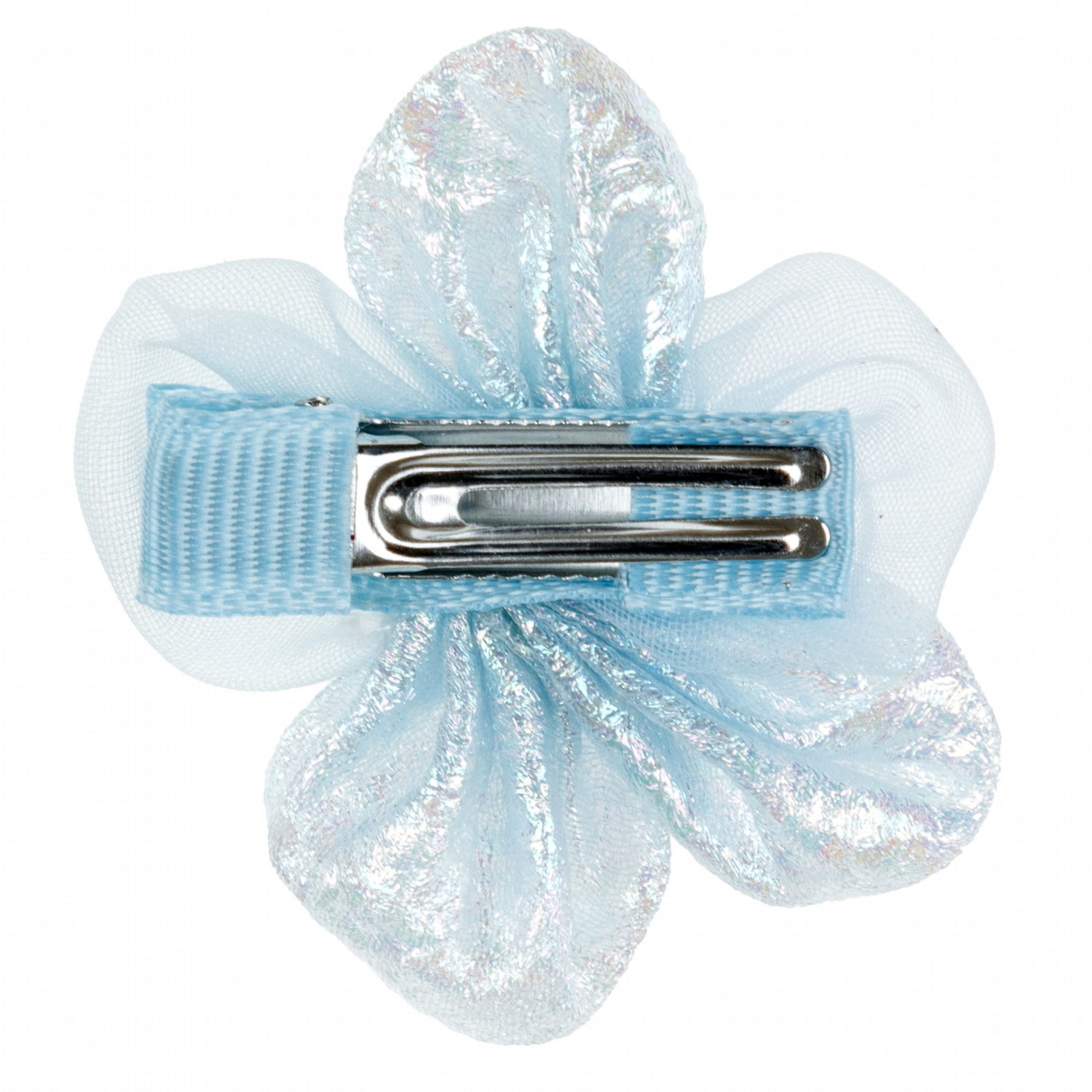 Lukky Fashion набор из 2 заколок-зажимов д.волос Бантик и Цветок Шифон и Шёлк,4 цв.микс