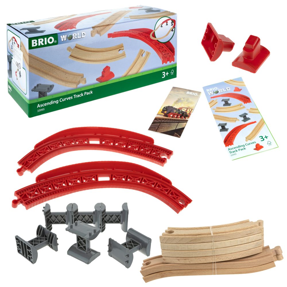 Рельсы для деревянной железной дороги BRIO Ascending Curves, 16 элементов