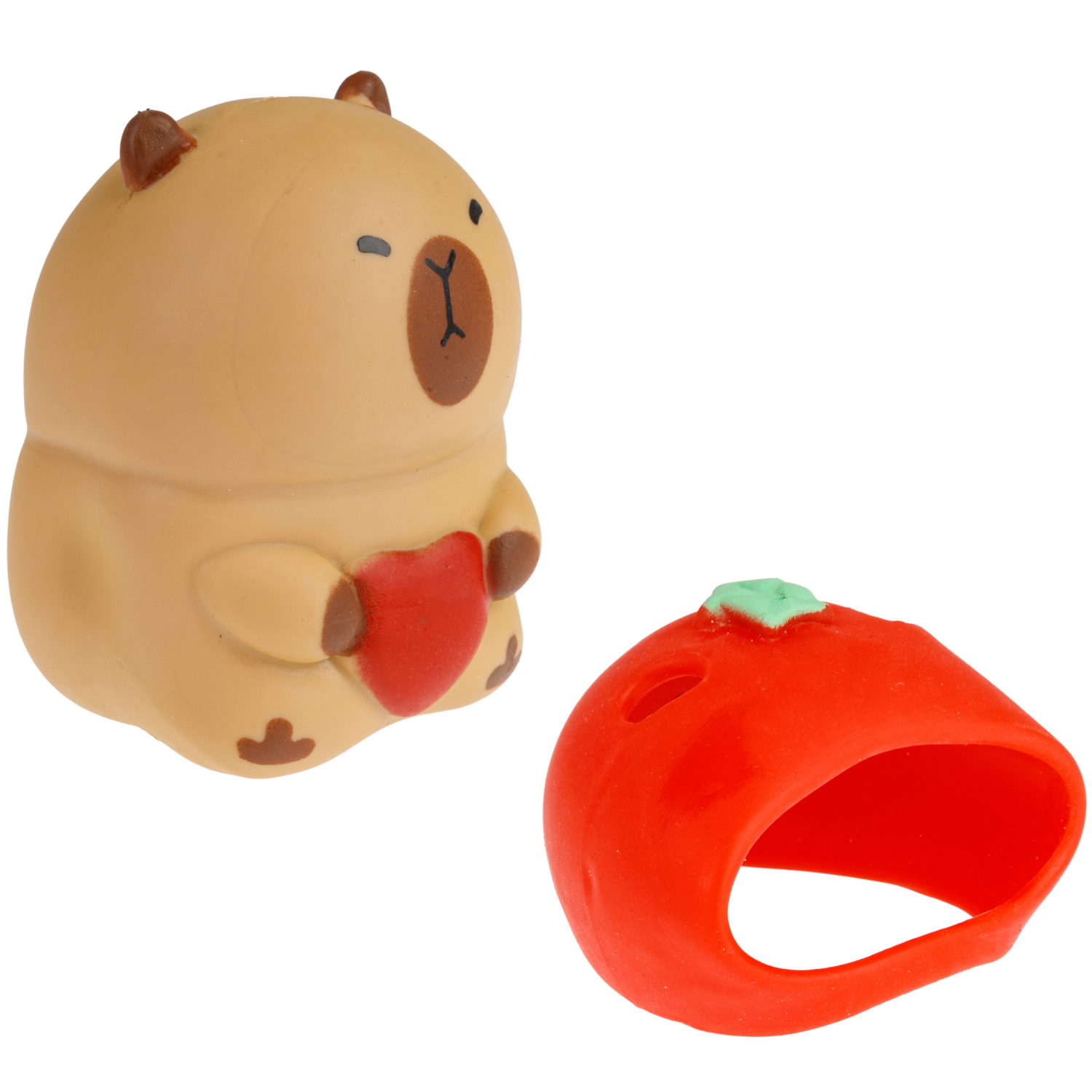 Игрушка-антистресс 1TOY Крутой замес Капибара в шапке, 11,5х10х7 см, в ассортименте