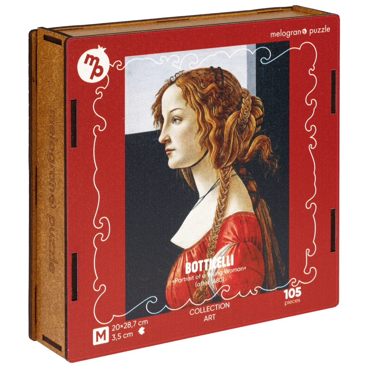 Деревянные пазлы Collection Art Боттичелли Портрет молодой женщин, 105 деталей