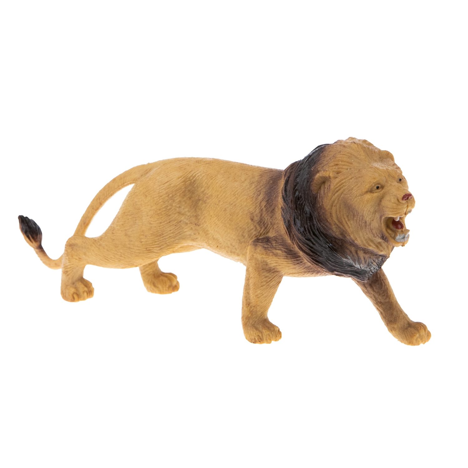 Игровой набор 1TOY "В мире животных", фигурки диких животных Африки: слон, тигр, лев, носорог, зебра, жираф, 6 шт., 15 см