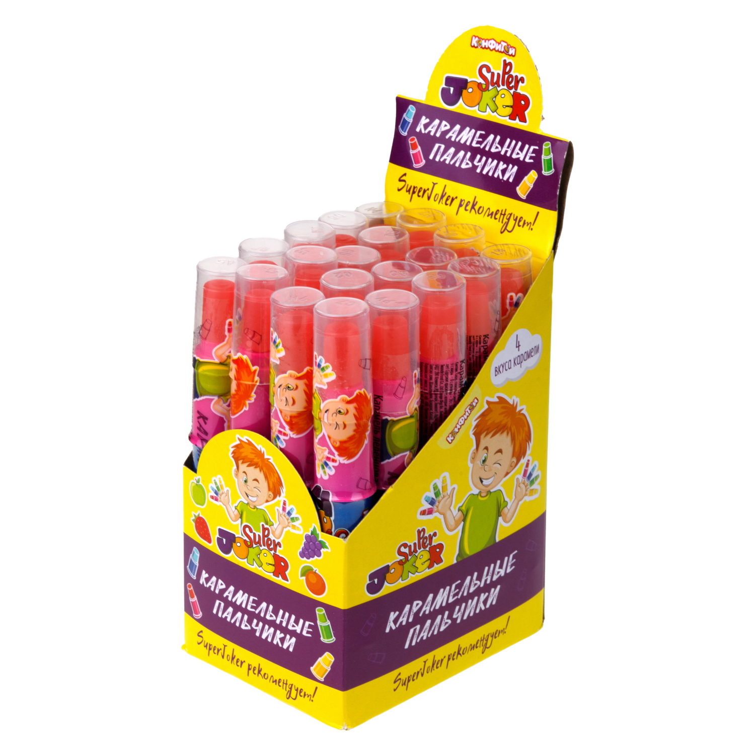 SUPER JOKER Карамельные пальчики, блок 20 шт. (10г х 20 х 30)