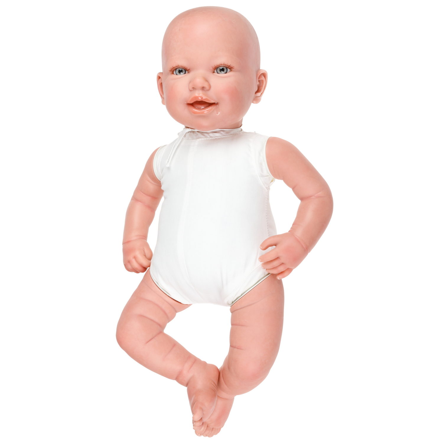 Arias Reborn Bruno новорожденный пупс мягкий 45 см., в голубой одежде, с соской, с одеялом,кор.