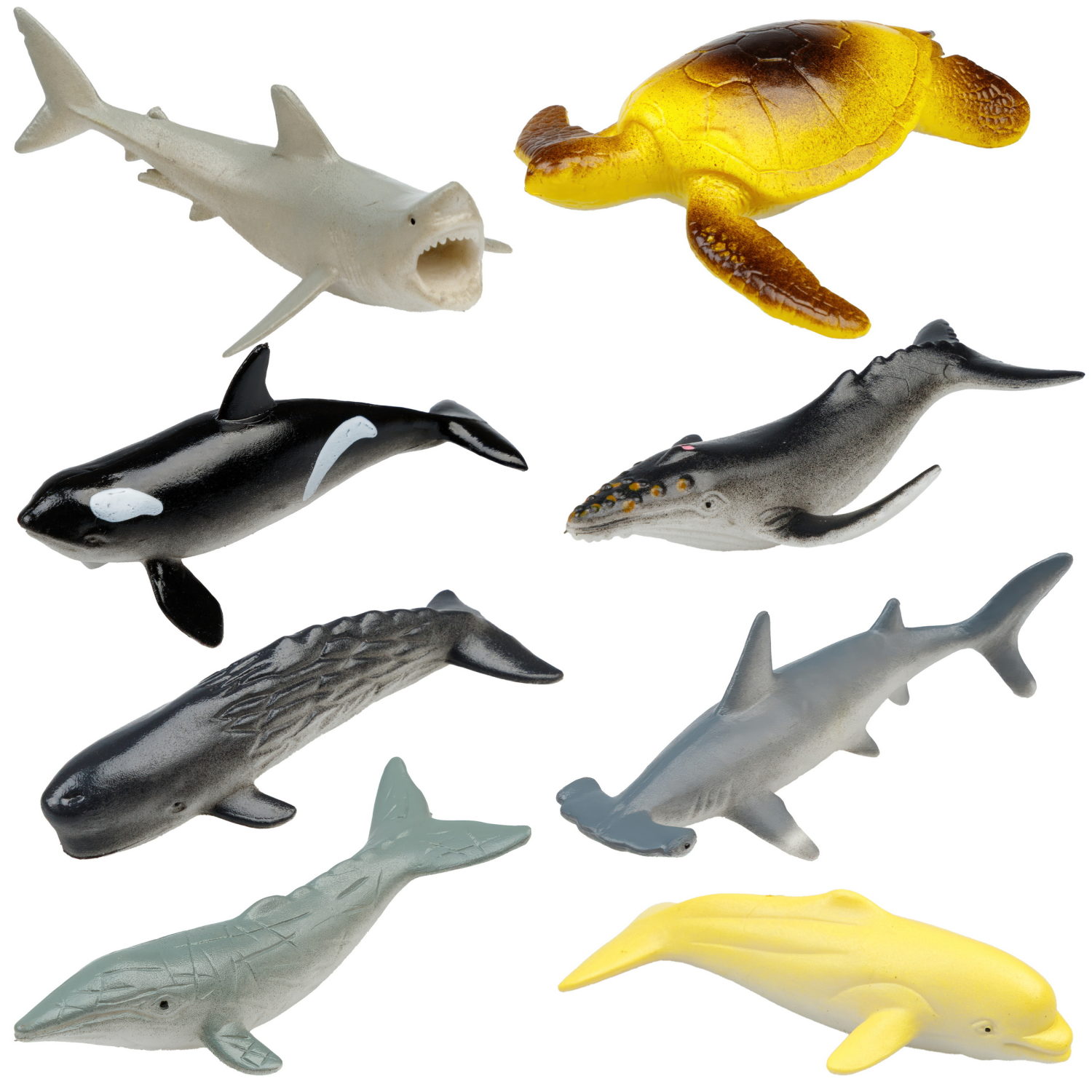 Набор фигурок 1TOY "В мире животных", морские животные океанов, 8 шт., 5 см