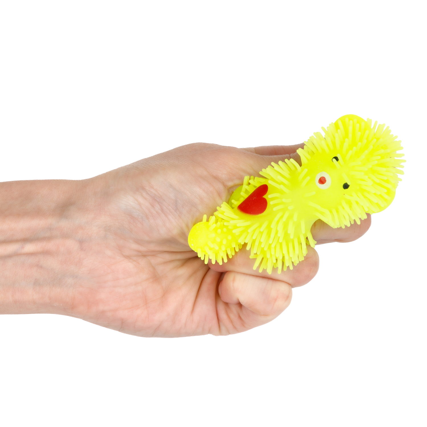 Игрушка-антистресс для рук 1toy Йо-Ёжики, жёлтый "Медвежонок" 8 см, со светом
