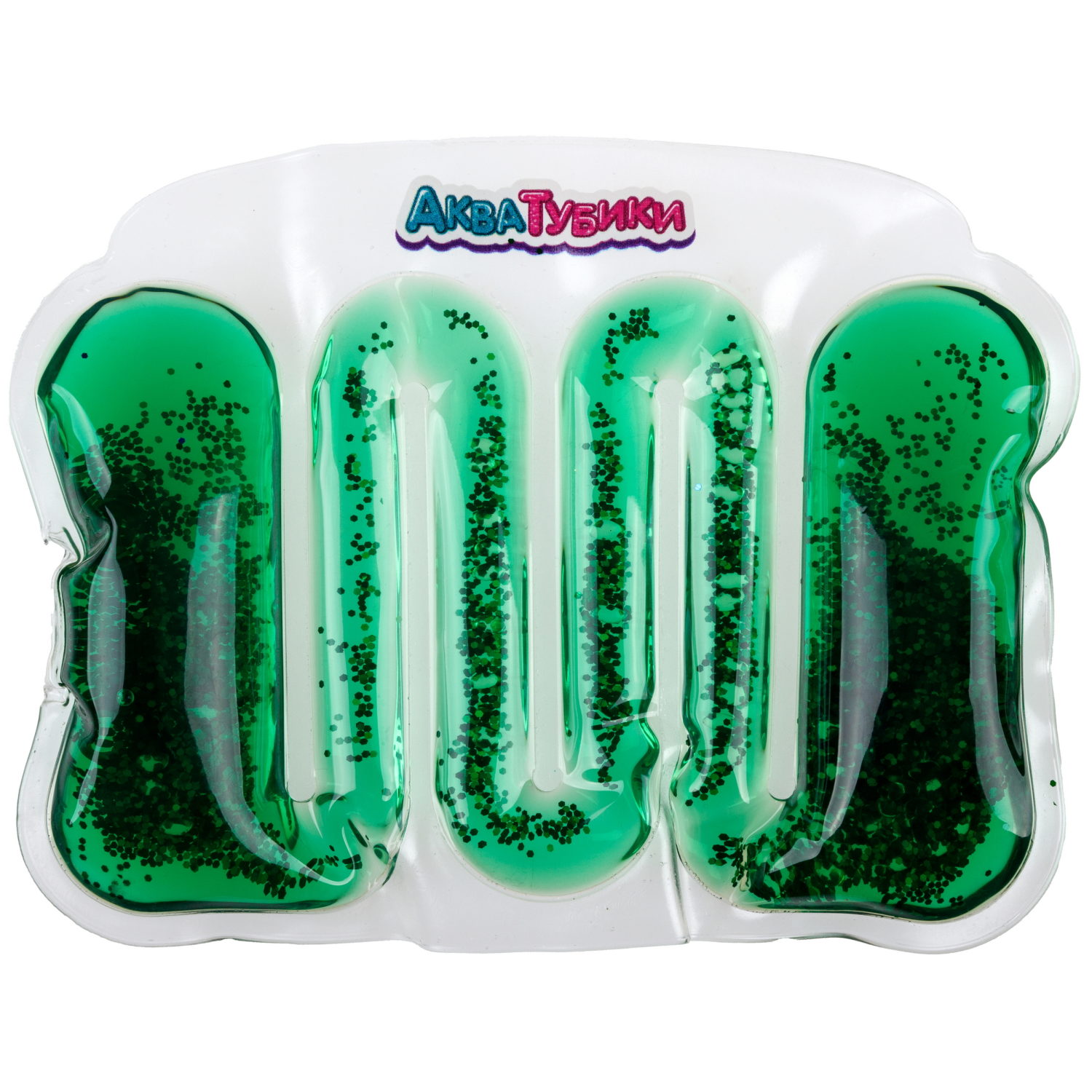 Акватубики переливайка 1TOY «Салют» скользун с водой внутри, антистресс для рук, жмякалка, 4 цвета в ассортименте