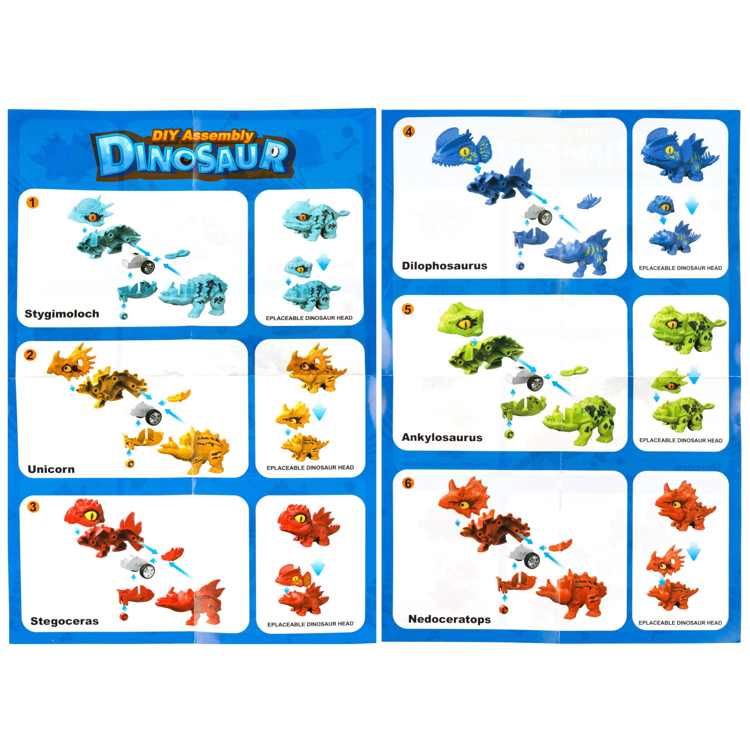 1Toy Динопарк "Мими заврики" (д/б 6 шт., в асс. 6 видов, коробка)