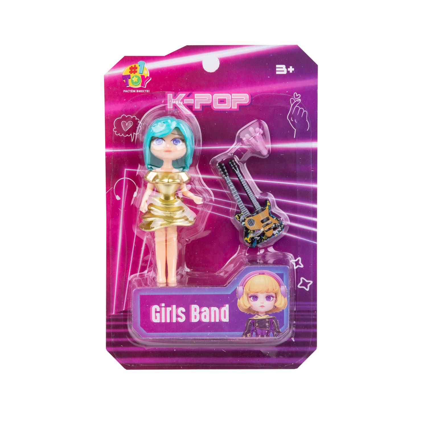 1TOY K-POP Girls band Кукла с муз.инструментом и аксессуарами, в асс.12 видов