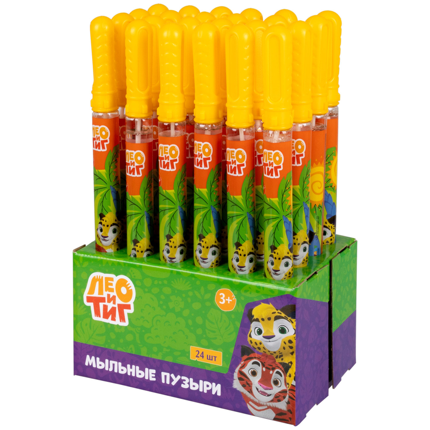 Лео и Тиг, мыл.пуз., колба в термоплёнке, 120 мл., 24 шт в д/б