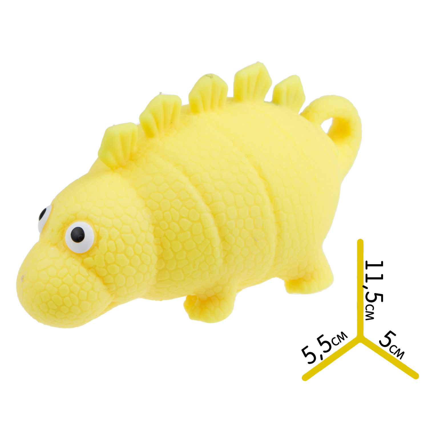 Антистресс-игрушка для рук 1TOY Крутой замес Динозавр стегозавр, жёлтый