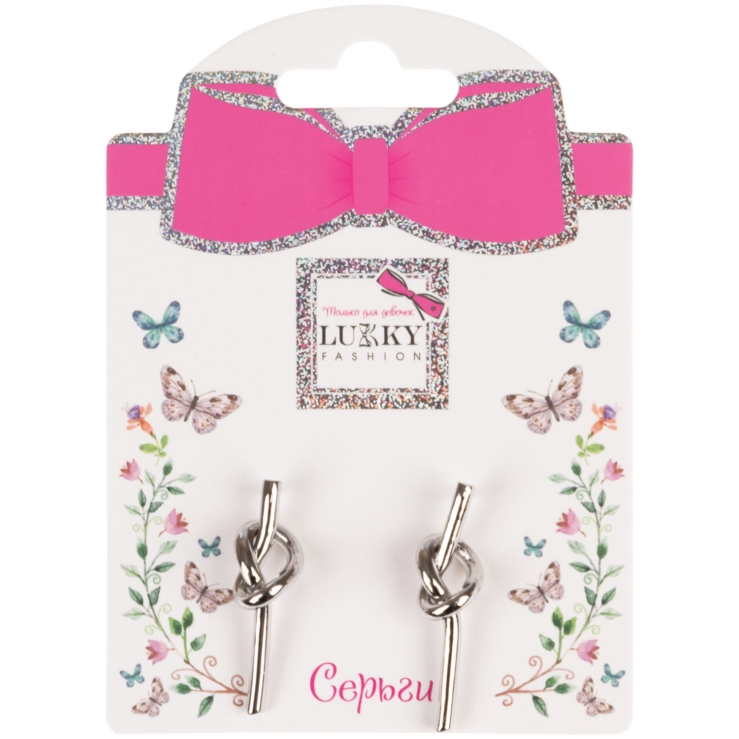 Серьги Lukky Fashion сережки Нео "Узелки вертикальные"