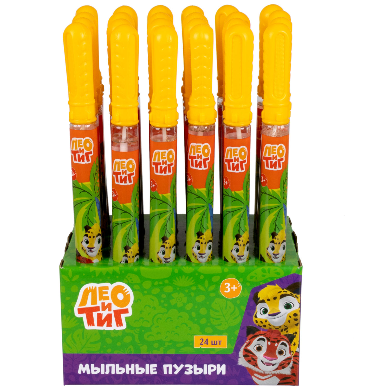 Лео и Тиг, мыл.пуз., колба в термоплёнке, 120 мл., 24 шт в д/б