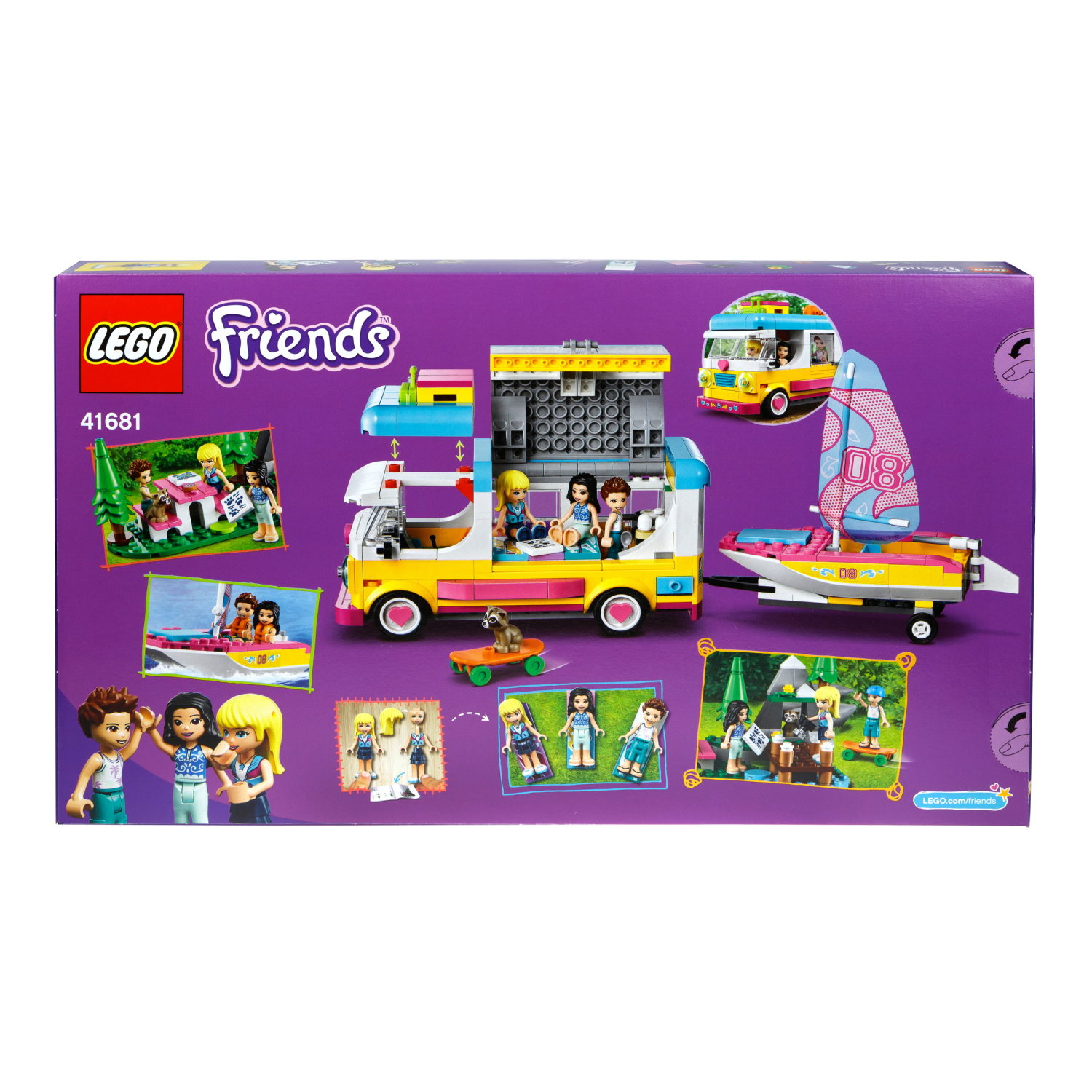 LEGO Friends Лесной дом на колесах и парусная лодка