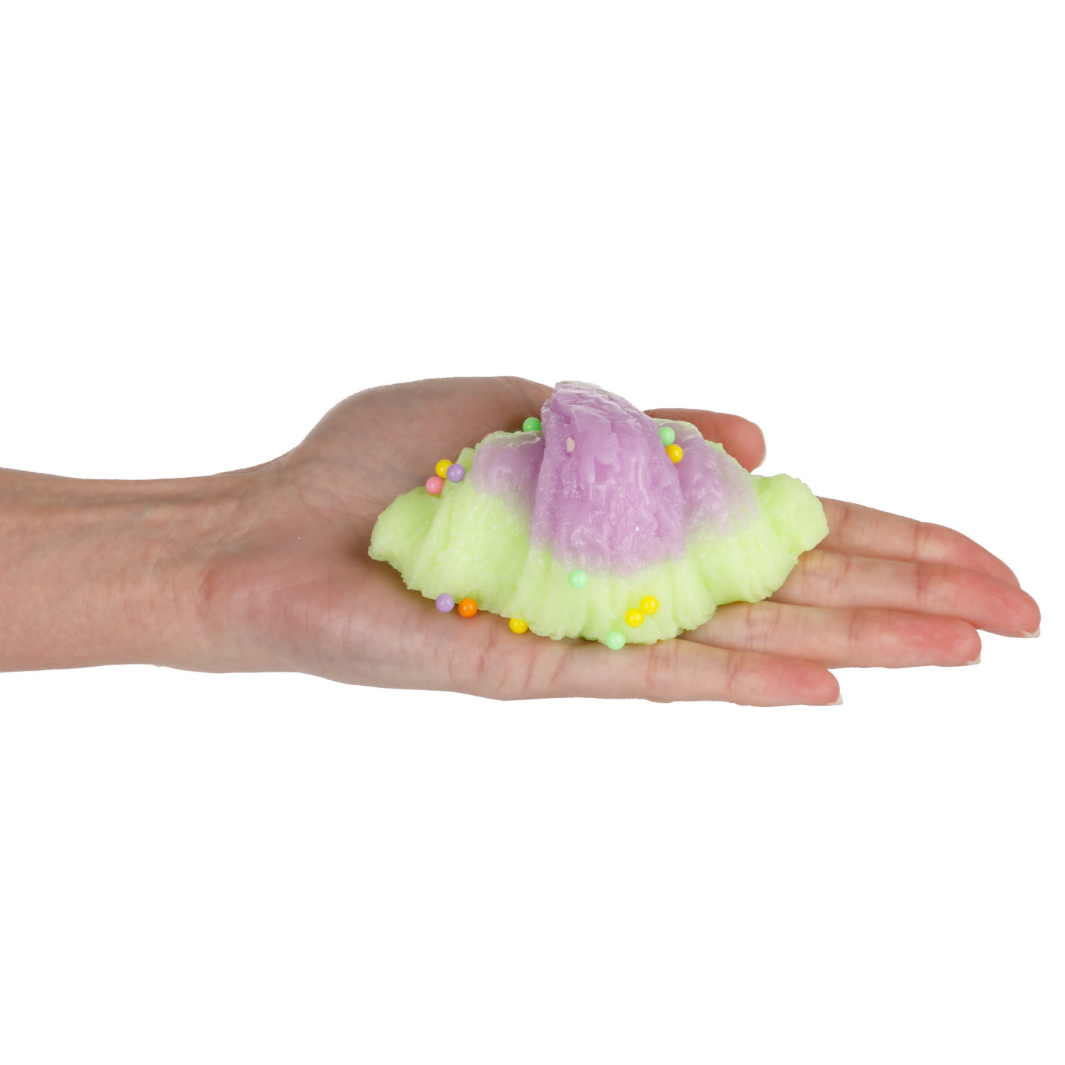 Игрушка-антистресс 1TOY Крутой замес «Няшка-вкусняшка», «Круассан с посыпкой», с колокольчиком, зеленый