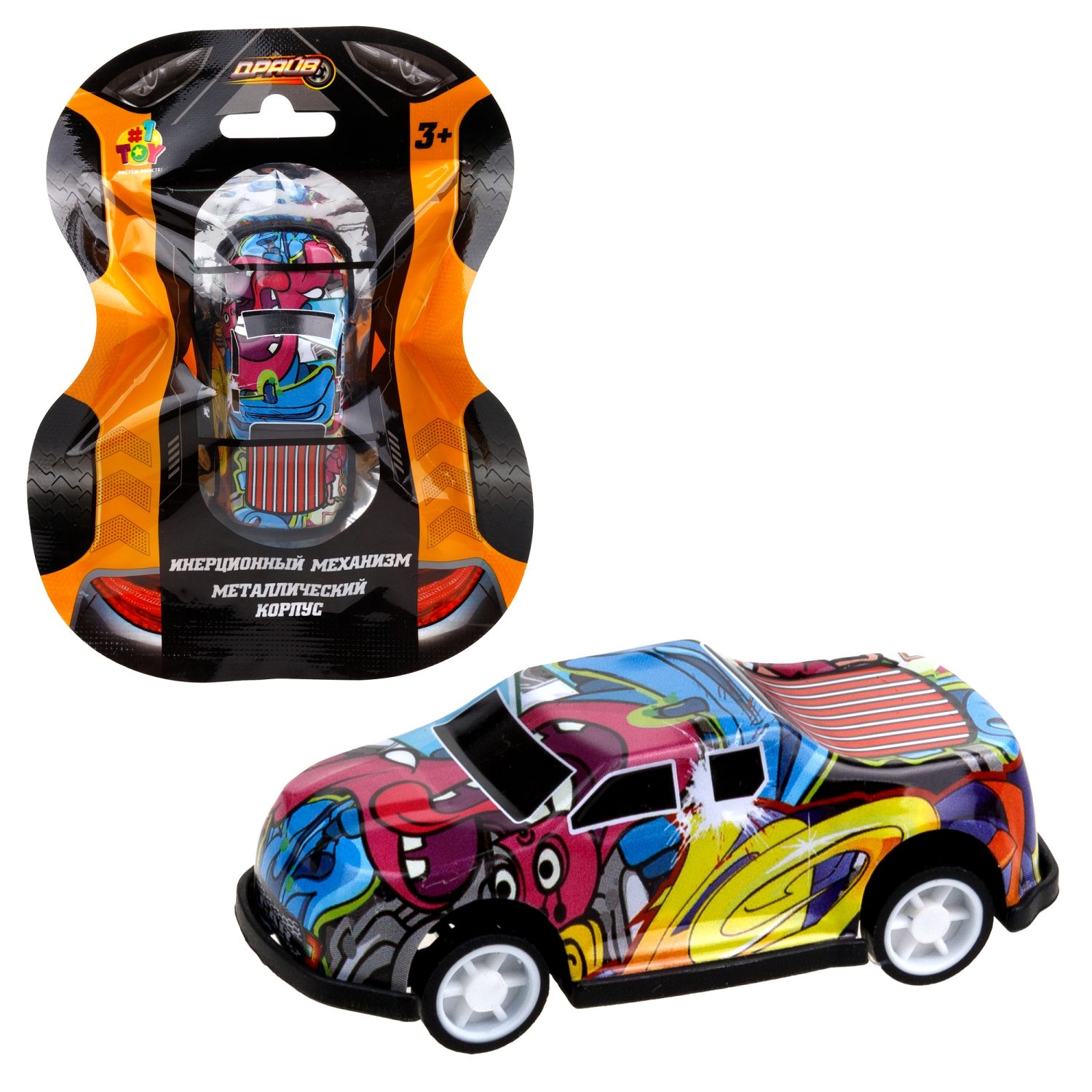 1toy Драйв Микромашинка, металлическая, инерционная, в ассортименте 92 вида